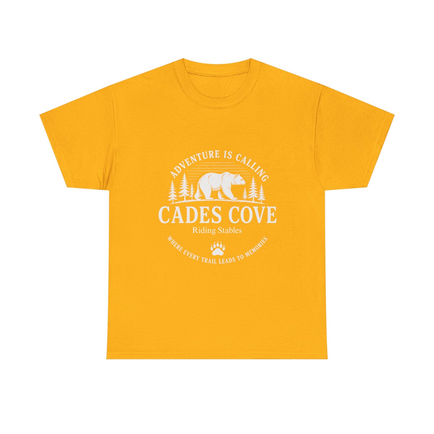 Cades Cove Riding Stables Adventure Is Calling Bear T-Shirt – Adult Smoky Mountains Tee