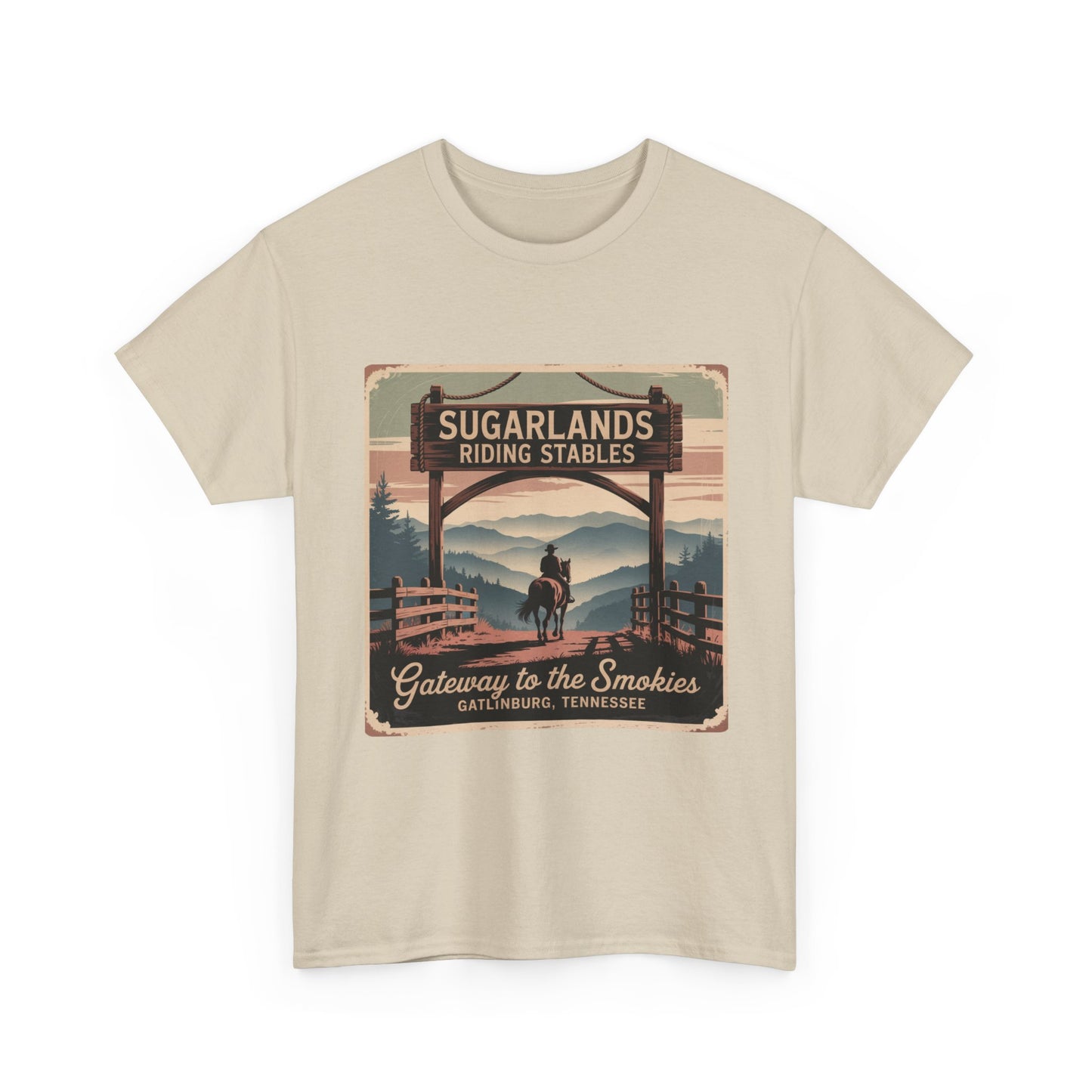 Sugarlands Riding Stables T-Shirt – Gateway to the Smokies Gatlinburg Tennessee Horseback Tee