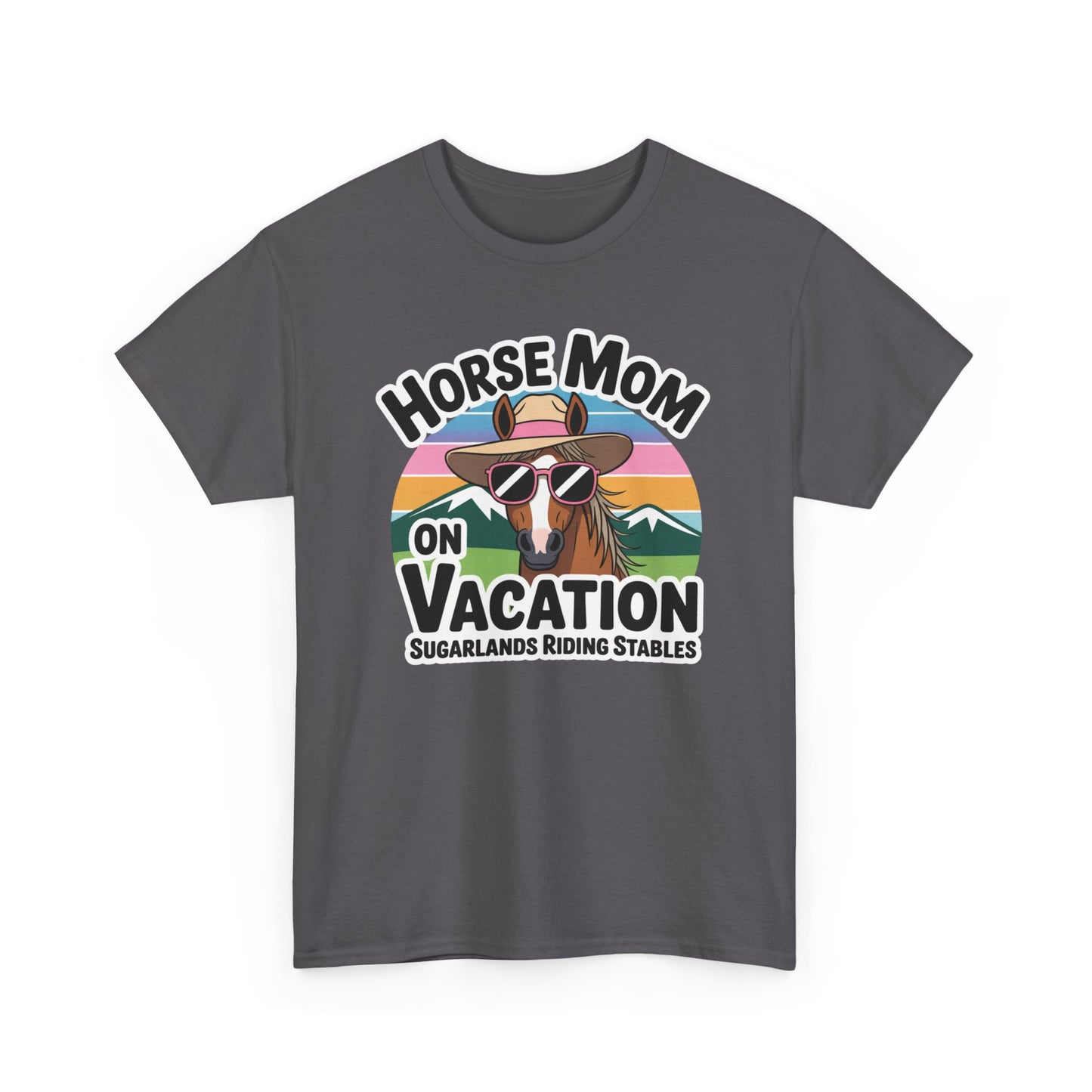 Horse Mom on Vacation Tee — Cute Retro Horse Riding Mom Shirt Sugarlands