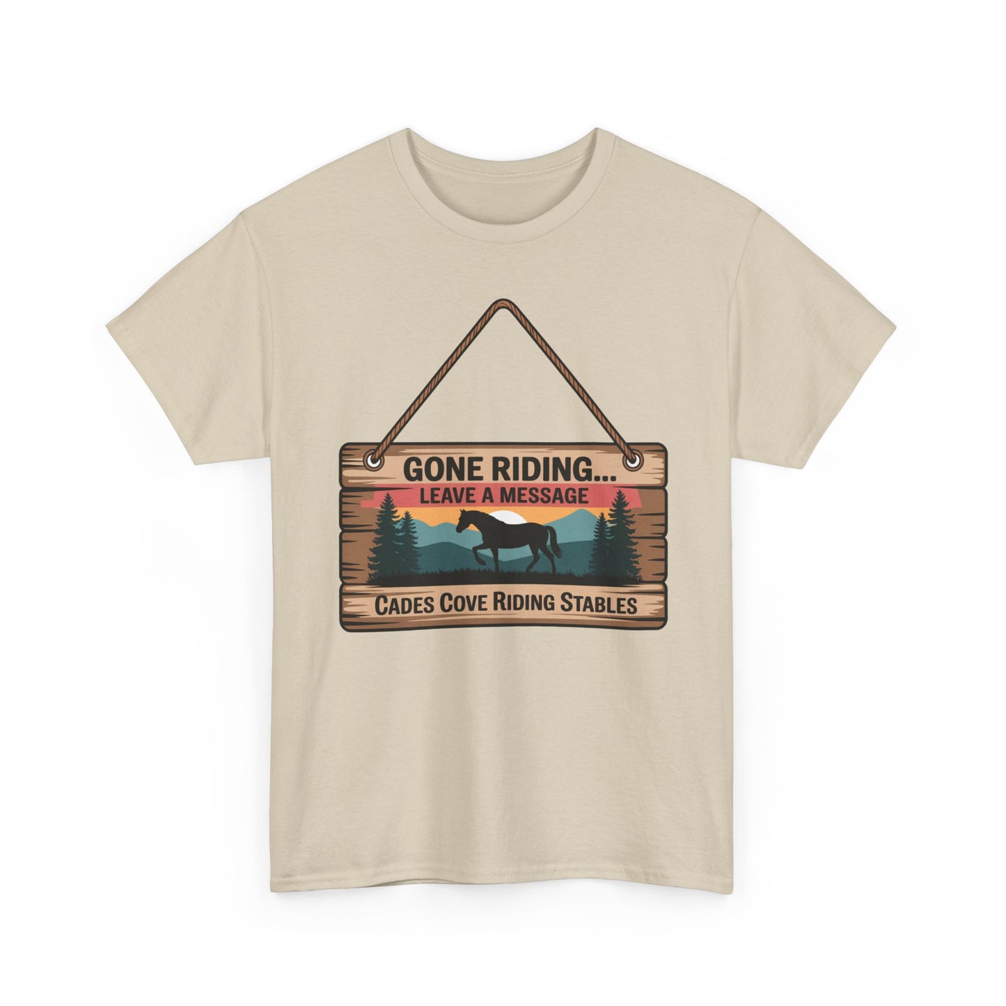Gone Riding Leave a Message Cades Cove Riding Stables Shirt – Funny Horse Lover Tee