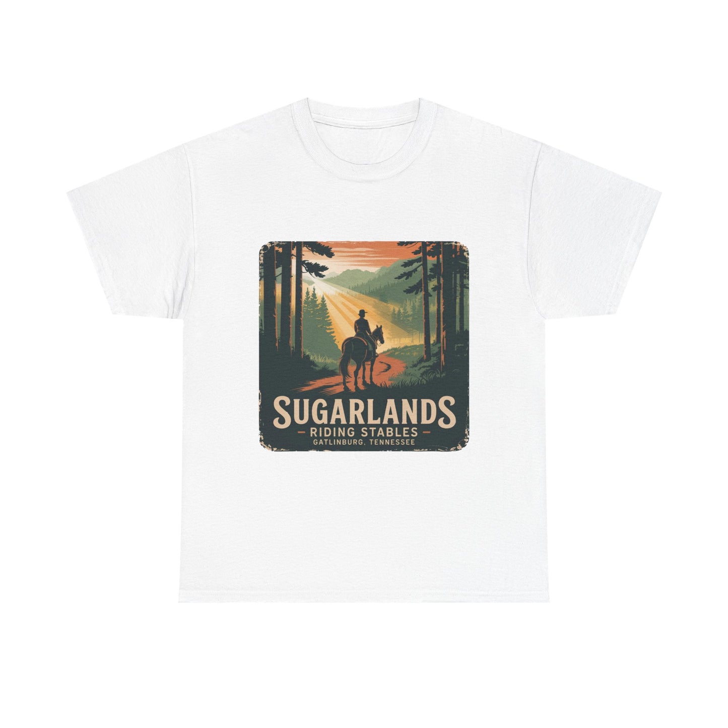 Sugarlands Riding Stables T-Shirt – Gatlinburg Tennessee Scenic Smoky Mountains Trail Tee