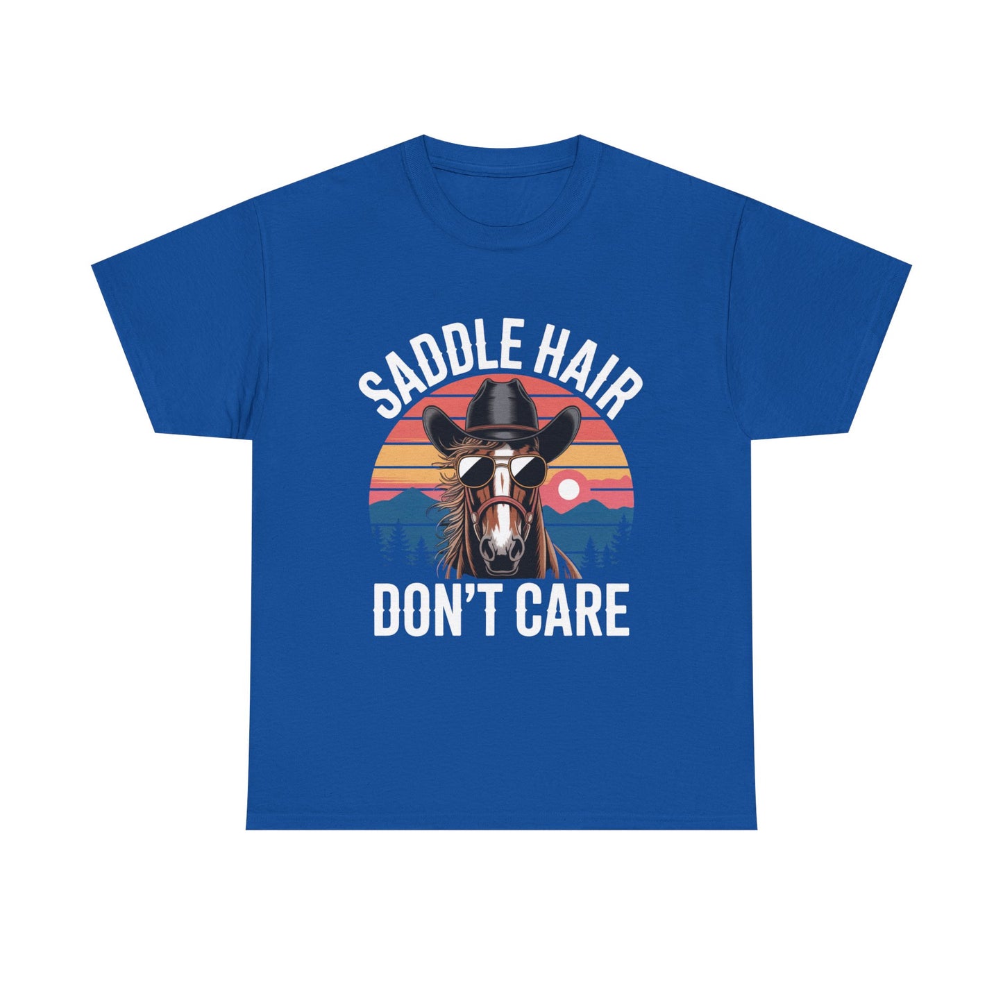 Saddle Hair Don't Care Horse Shirt – Funny Western Horse Lover Tee