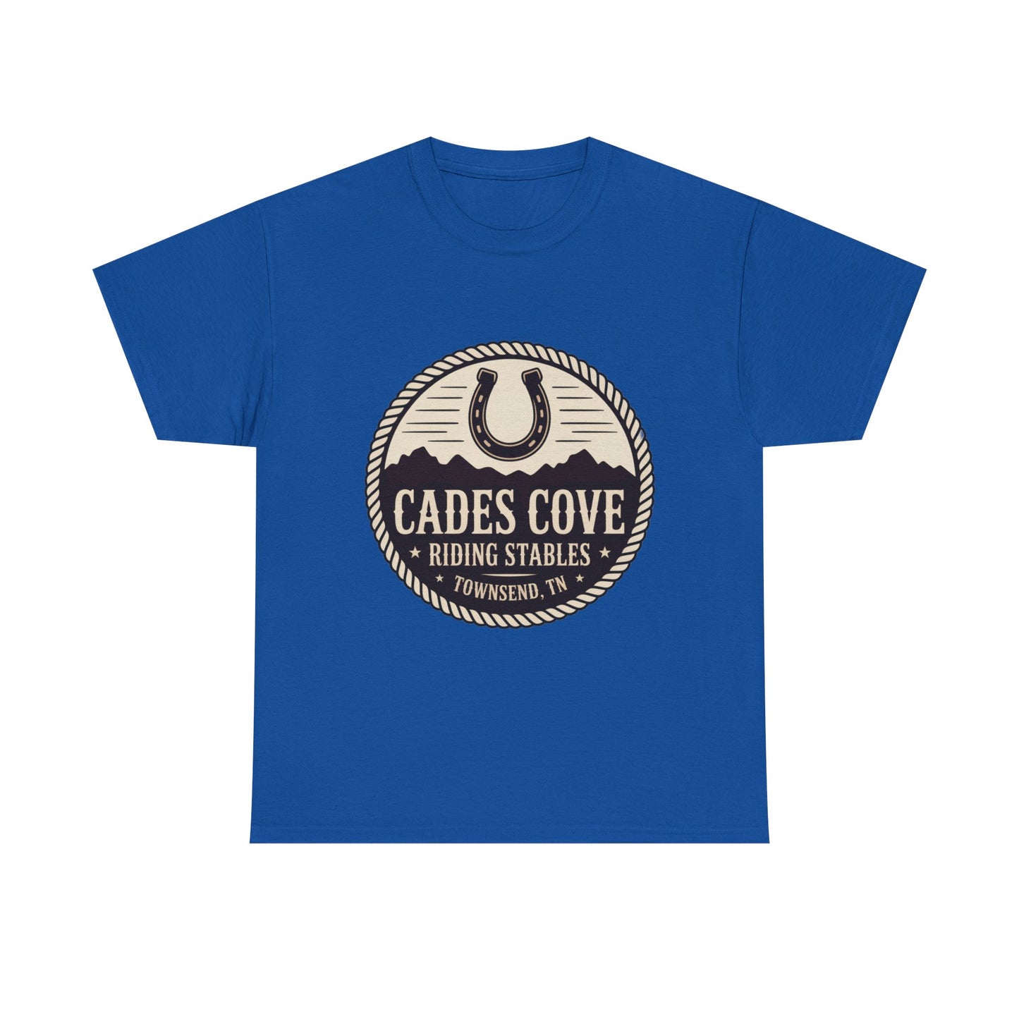 Cades Cove Riding Stables Townsend TN T-Shirt – Smoky Mountains Western Logo Tee