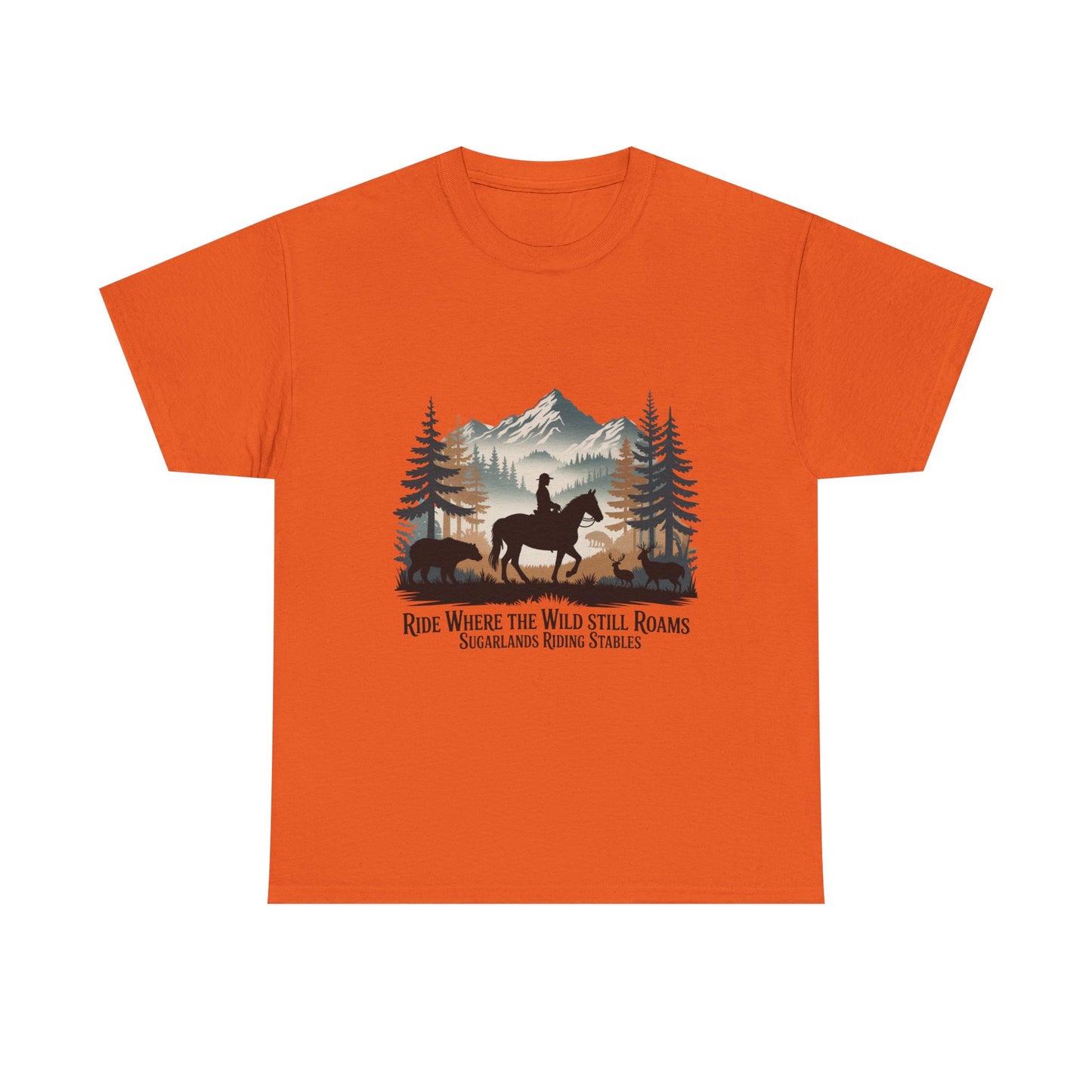 Ride Where the Wild Still Roams T-Shirt – Sugarlands Riding Stables Gatlinburg Tennessee Wildlife Tee