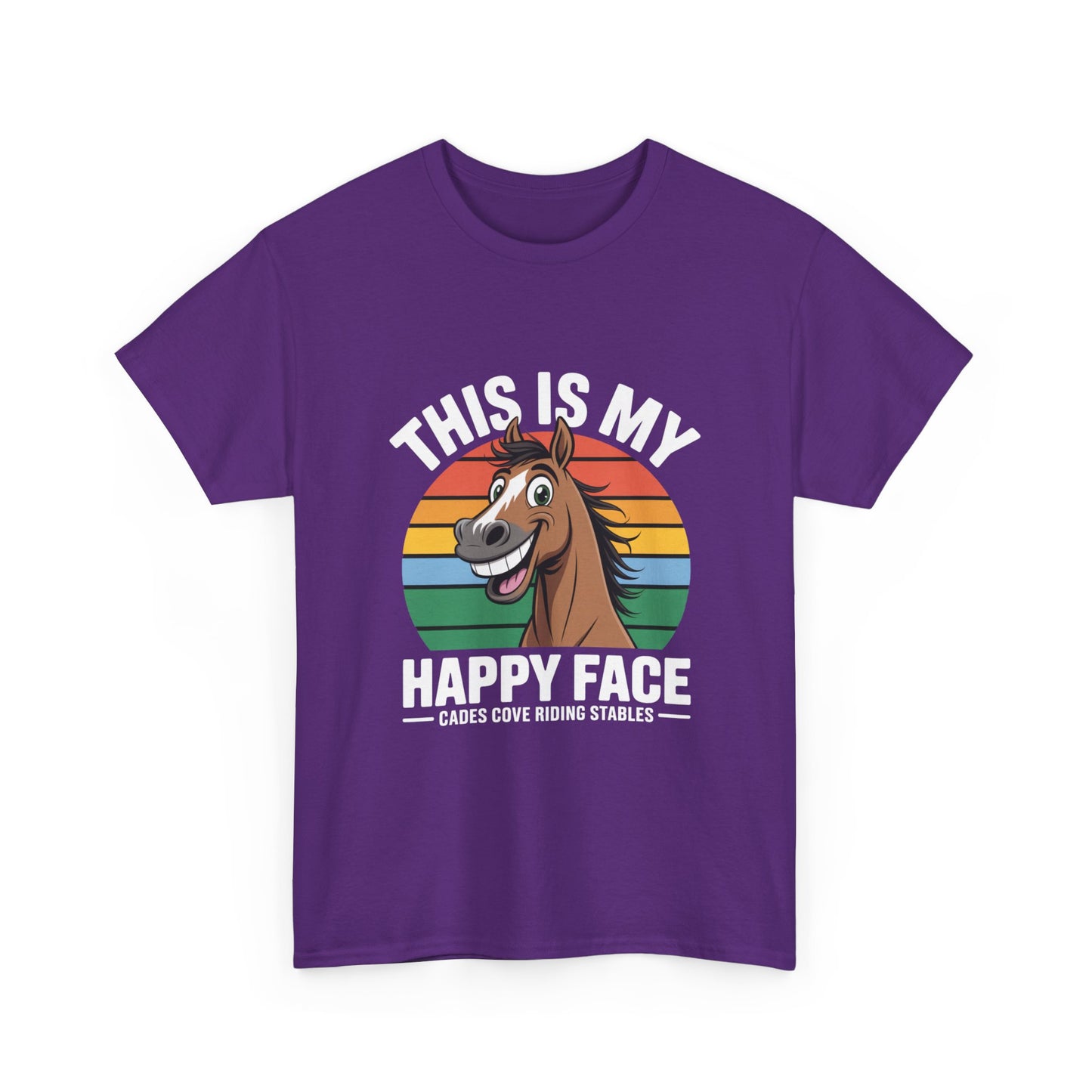 This Is My Happy Face Cades Cove Riding Stables Shirt – Funny Horse Adult Tee