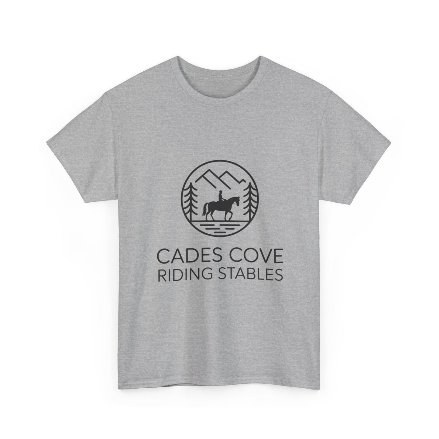 Cades Cove Riding Stables Circle Emblem T-Shirt – Smoky Mountains Western Trail Ride Tee