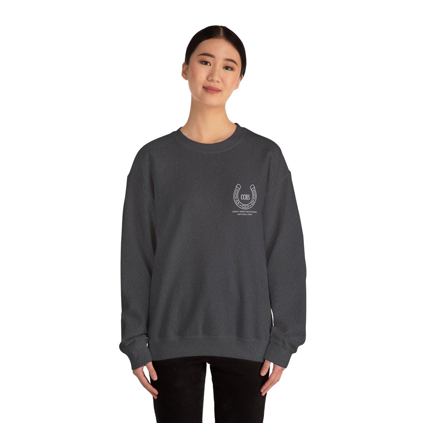 Cades Cove Riding Stables Horsehead Unisex Heavy Blend™ Crewneck Sweatshirt