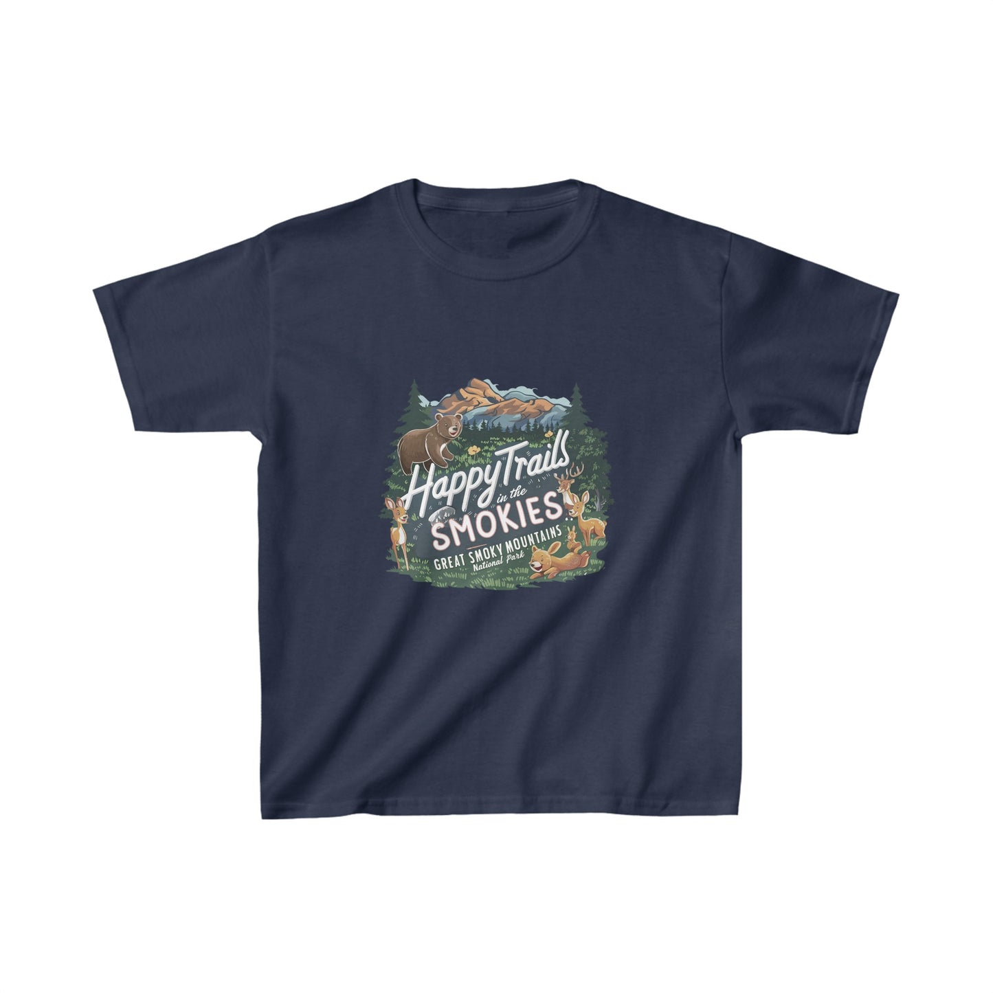 Great Smoky Mountains National Park Happy Trails Kids Heavy Cotton™ Tee