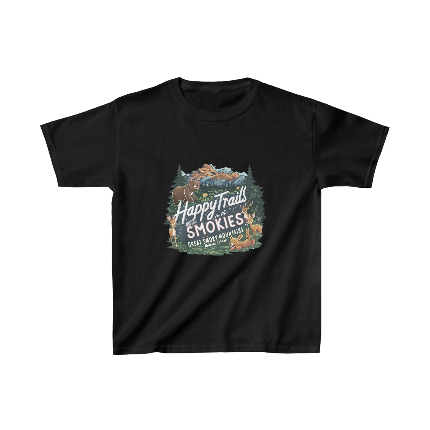 Great Smoky Mountains National Park Happy Trails Kids Heavy Cotton™ Tee