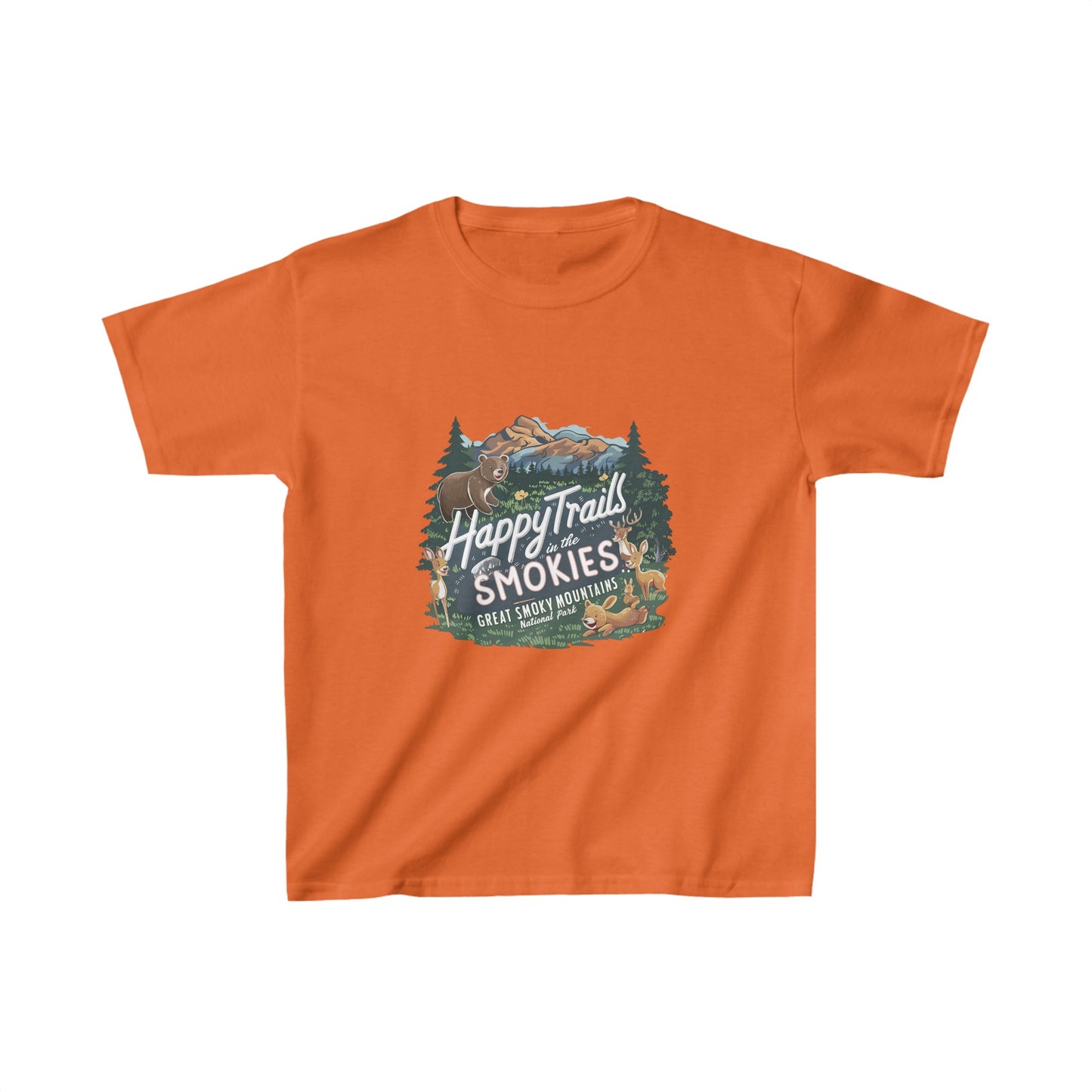 Great Smoky Mountains National Park Happy Trails Kids Heavy Cotton™ Tee