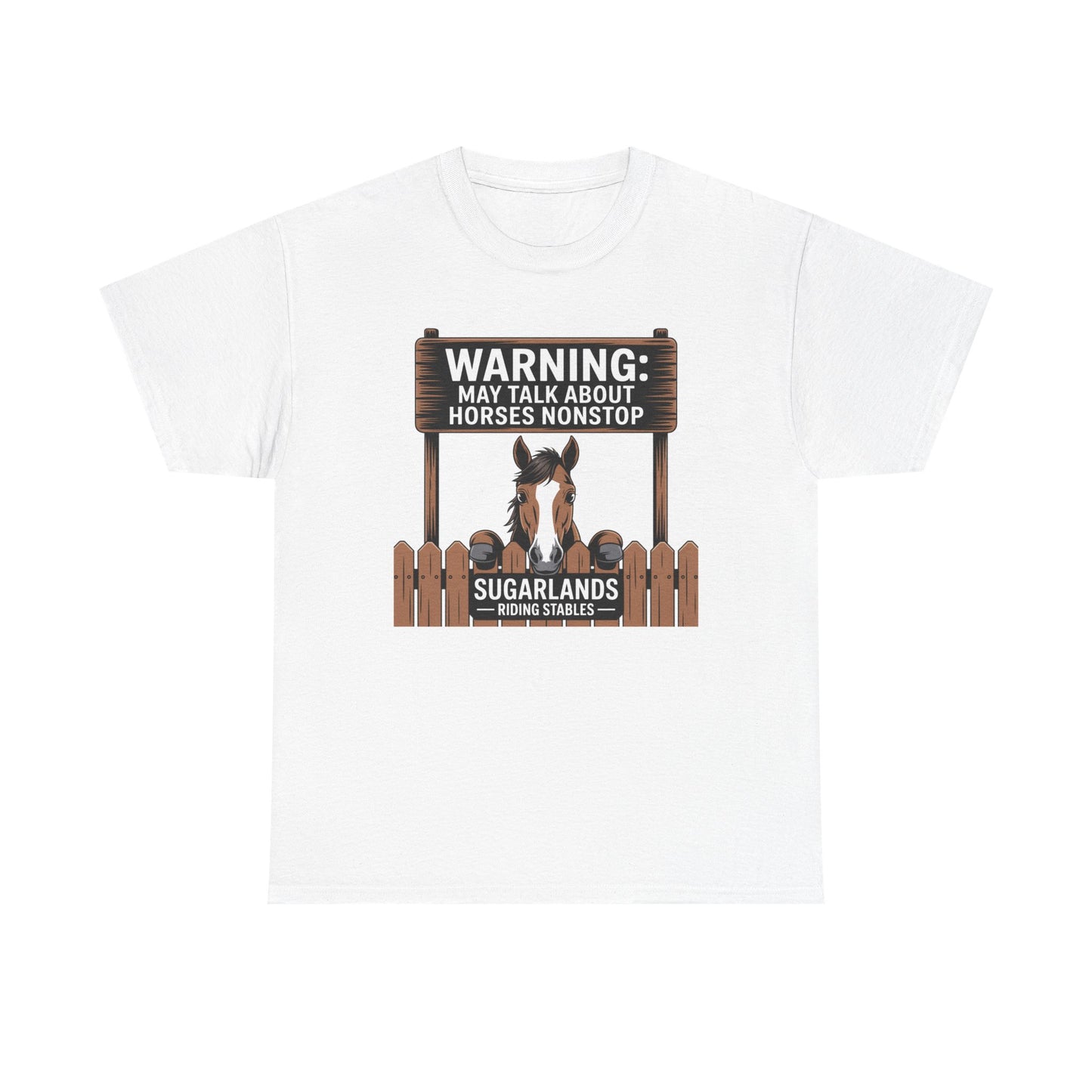 Horse Lover T‑Shirt — "Warning: May Talk About Horses Nonstop" Graphic Tee