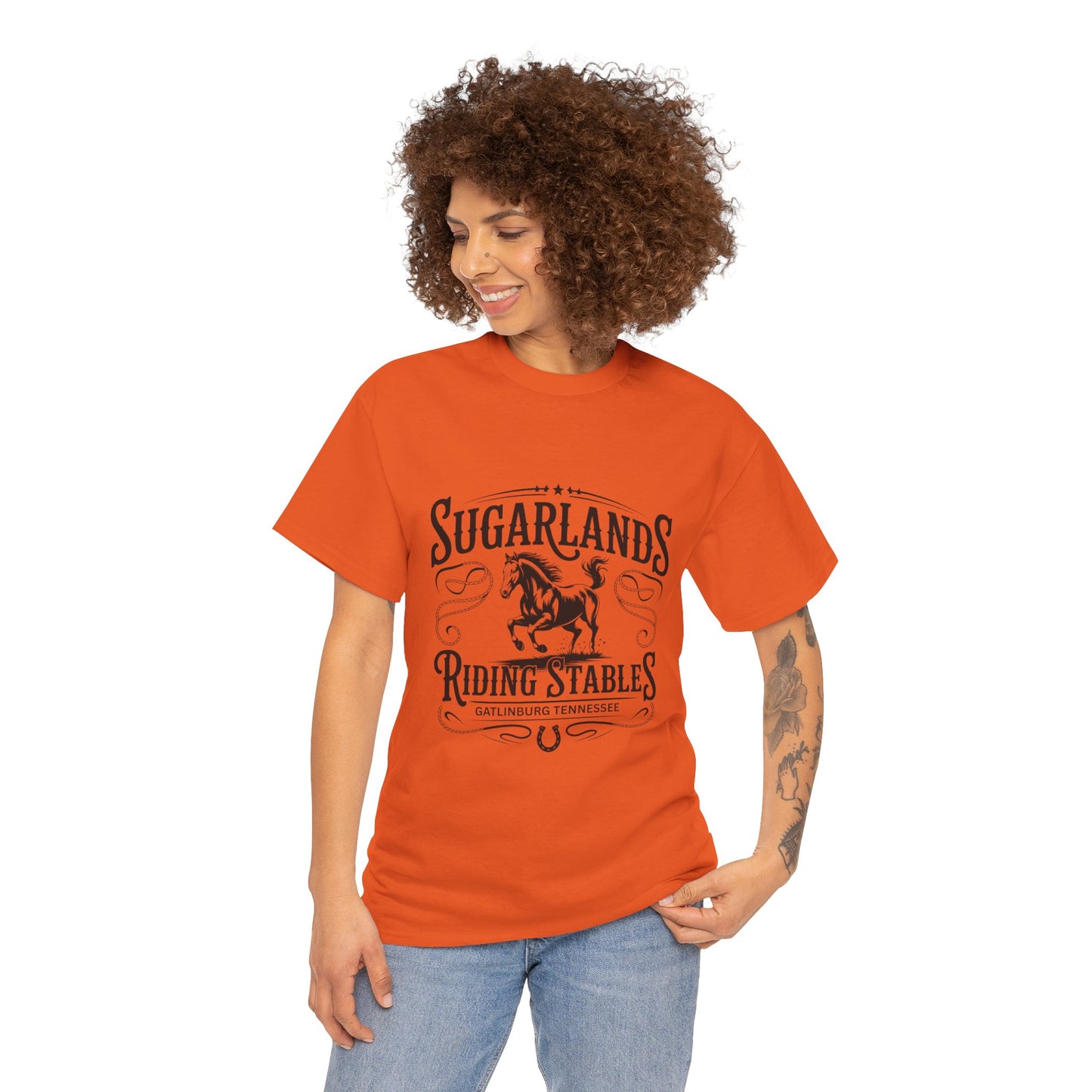 Sugarlands Riding Stables T-Shirt – Western Horse Design Gatlinburg Tennessee