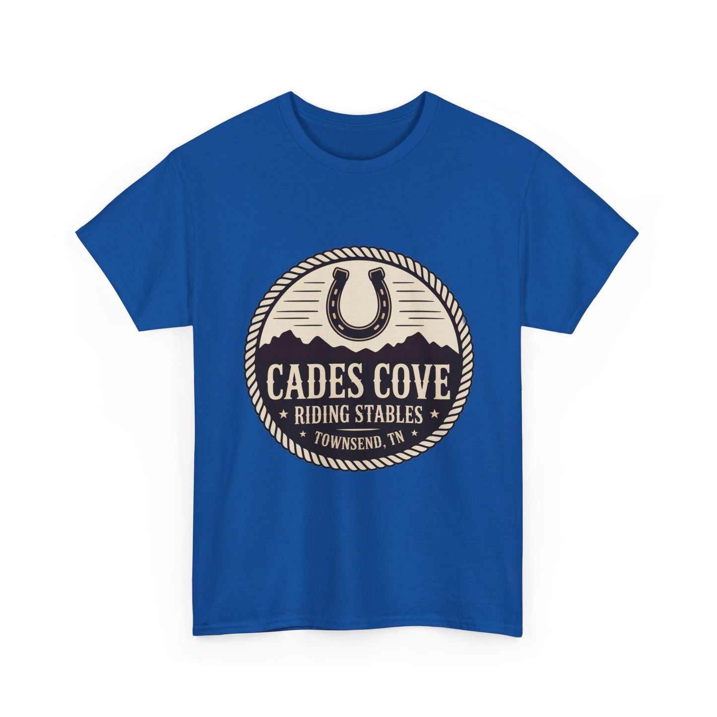 Cades Cove Riding Stables Townsend TN T-Shirt – Smoky Mountains Western Logo Tee