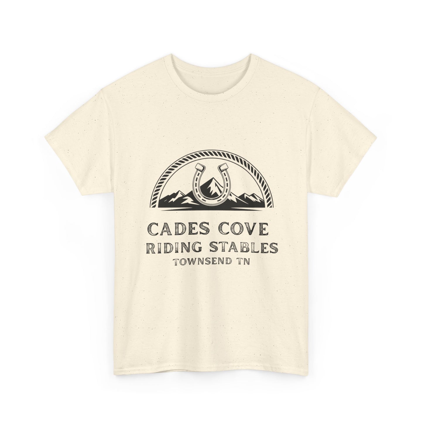 Cades Cove Riding Stables T-Shirt – Smoky Mountains Horseshoe Western Logo Tee