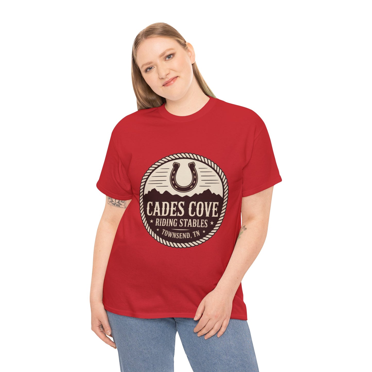 Cades Cove Riding Stables Townsend TN T-Shirt – Smoky Mountains Western Logo Tee
