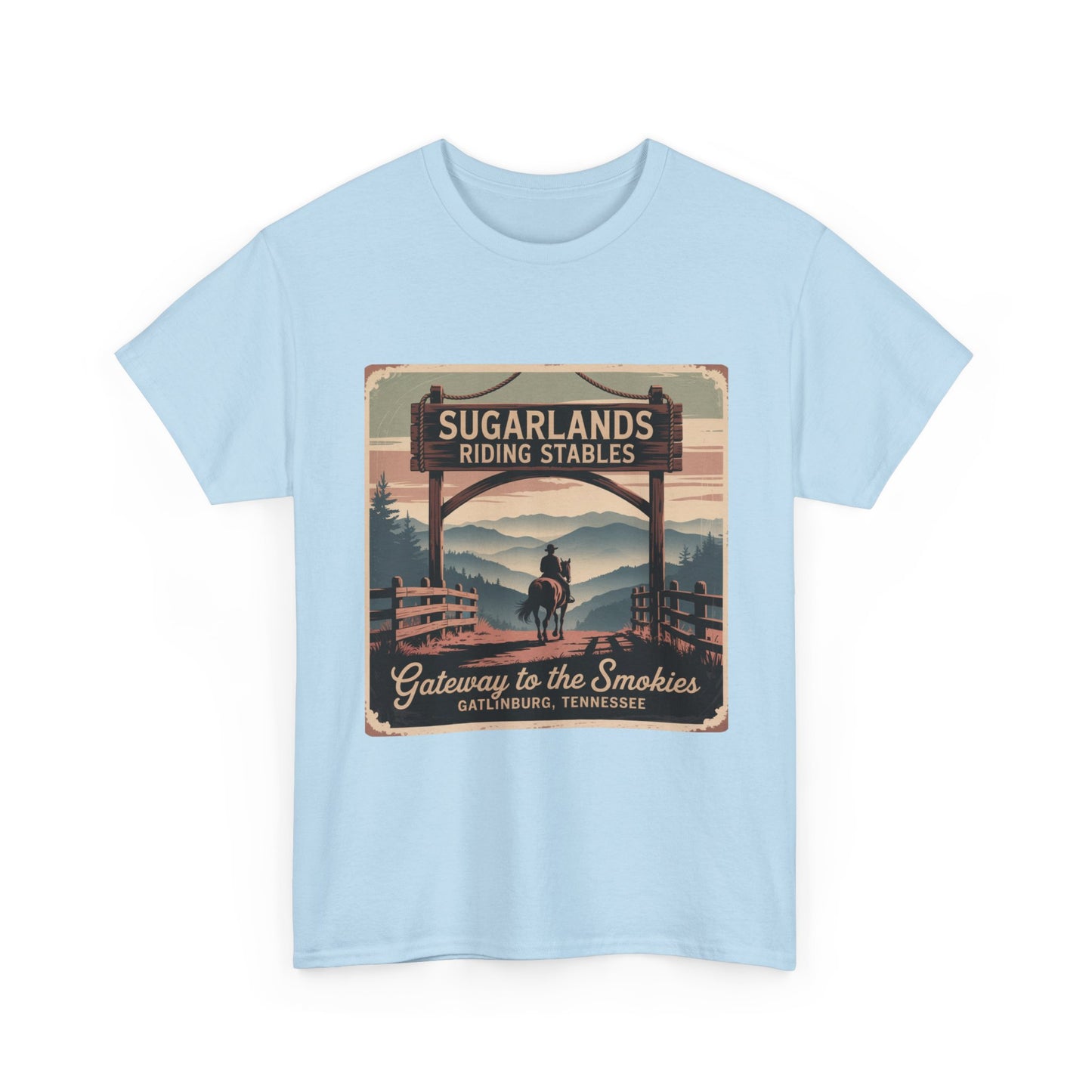 Sugarlands Riding Stables T-Shirt – Gateway to the Smokies Gatlinburg Tennessee Horseback Tee
