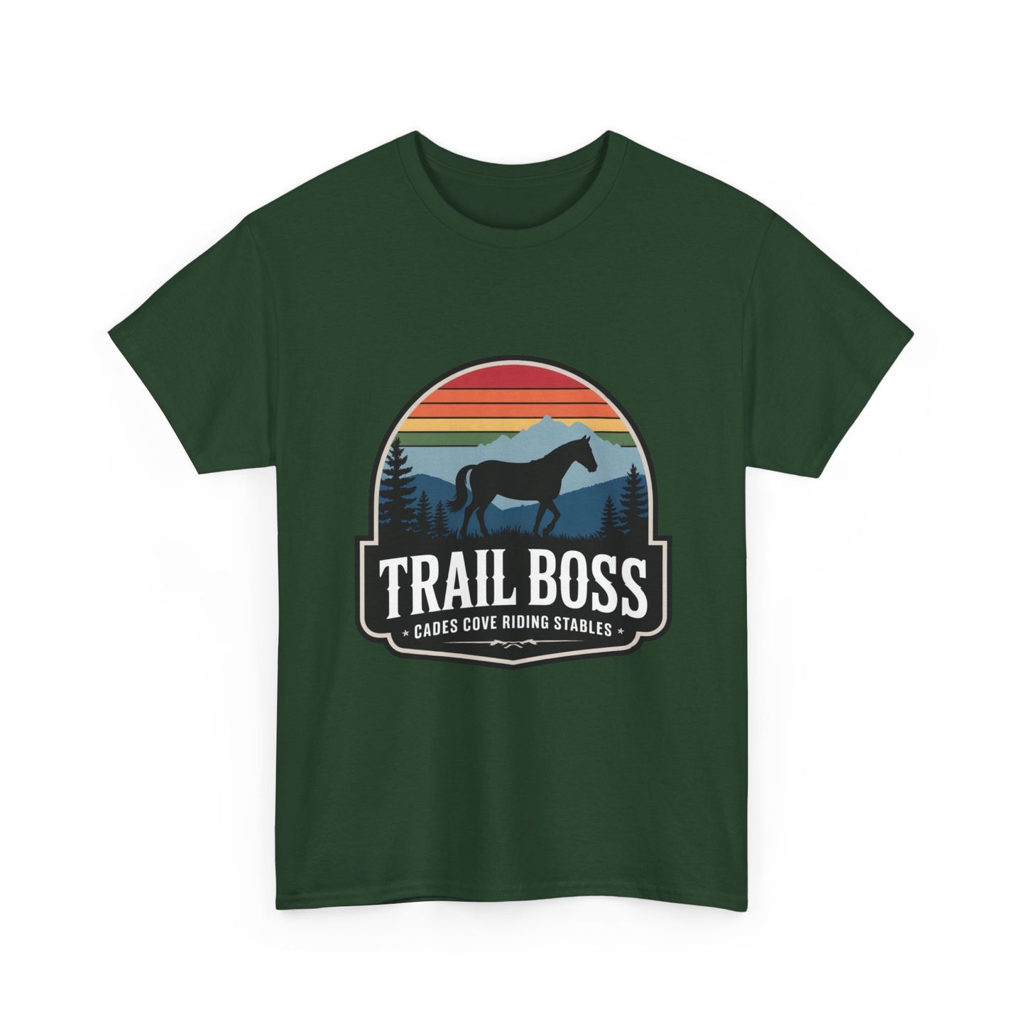 Trail Boss Cades Cove Riding Stables Shirt – Vintage Horseback Riding Smoky Mountains Tee