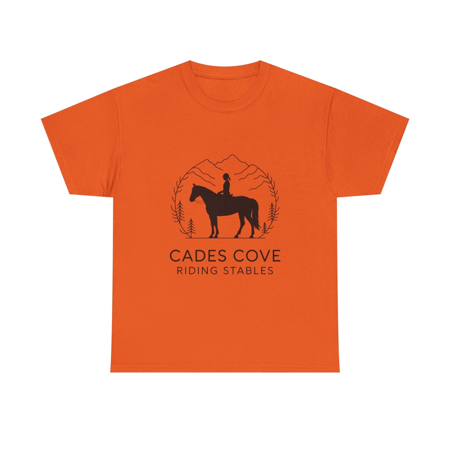 Cades Cove Riding Stables Minimalist T-Shirt – Smoky Mountains Horseback Silhouette Tee