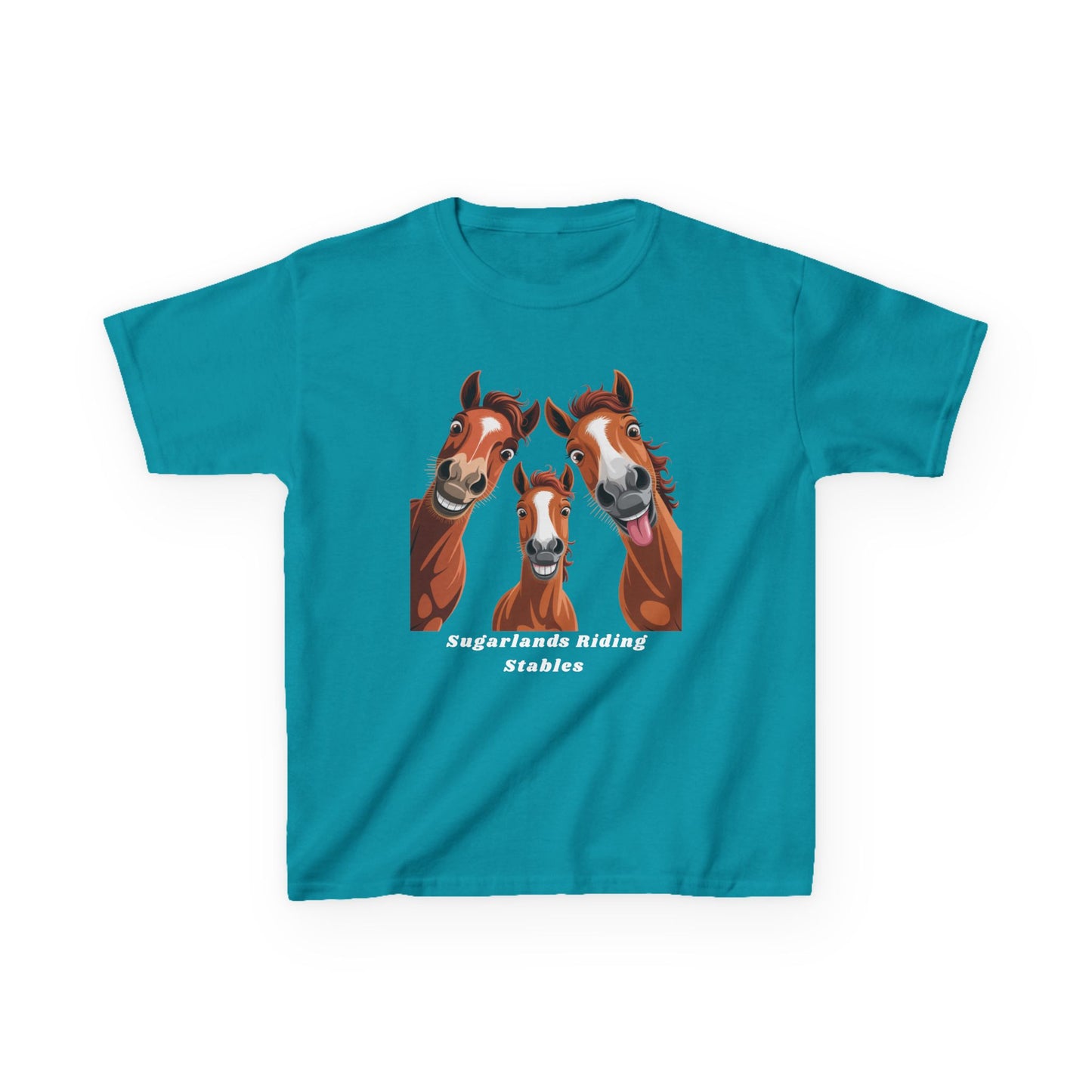 Happy Herd Trio Shirt – Funny Horse Faces Sugarlands Riding Stables Design