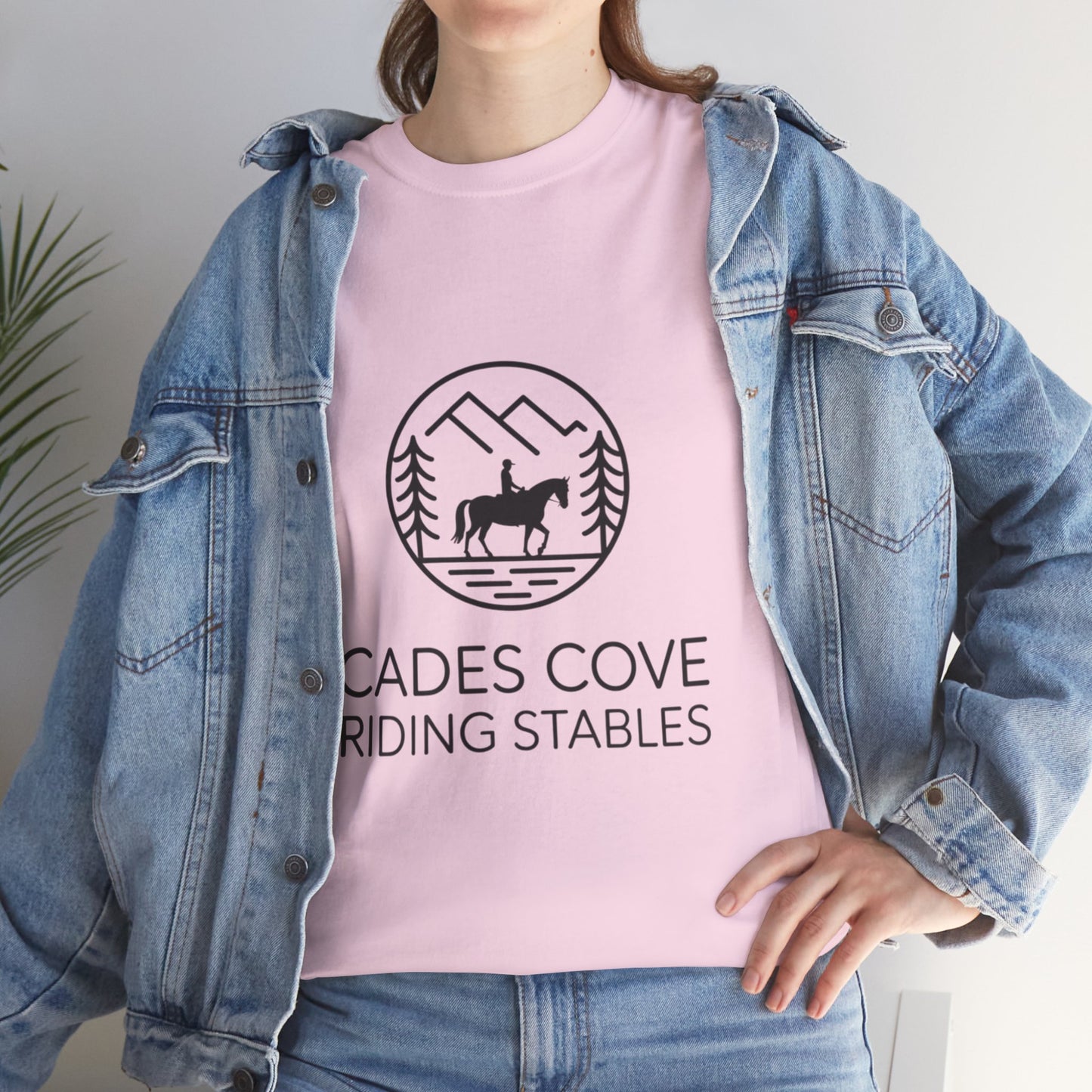 Cades Cove Riding Stables Circle Emblem T-Shirt – Smoky Mountains Western Trail Ride Tee