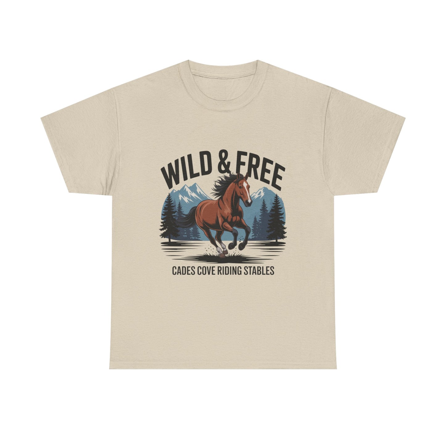 Wild & Free Cades Cove Riding Stables Shirt – Horse Lover Smoky Mountains Tee