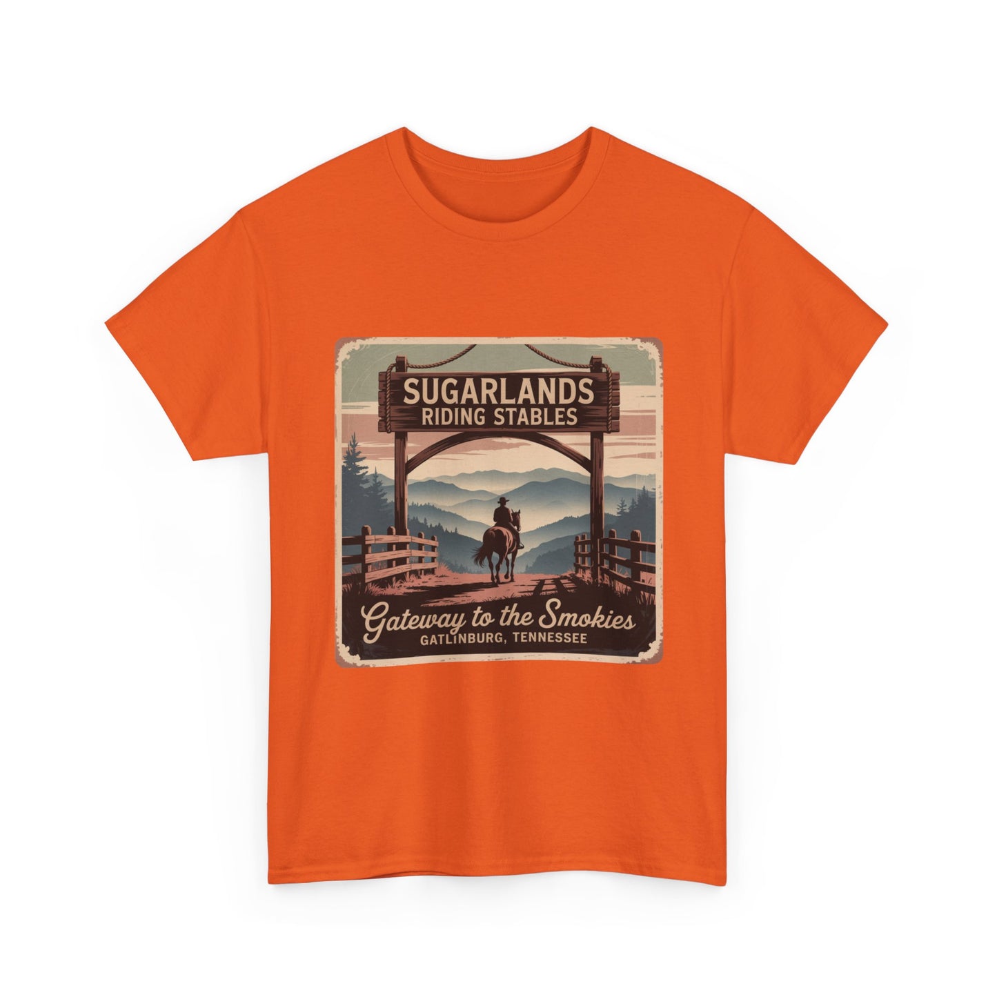 Gateway to the Smokies T-Shirt – Sugarlands Riding Stables Gatlinburg Tennessee Horseback Tee