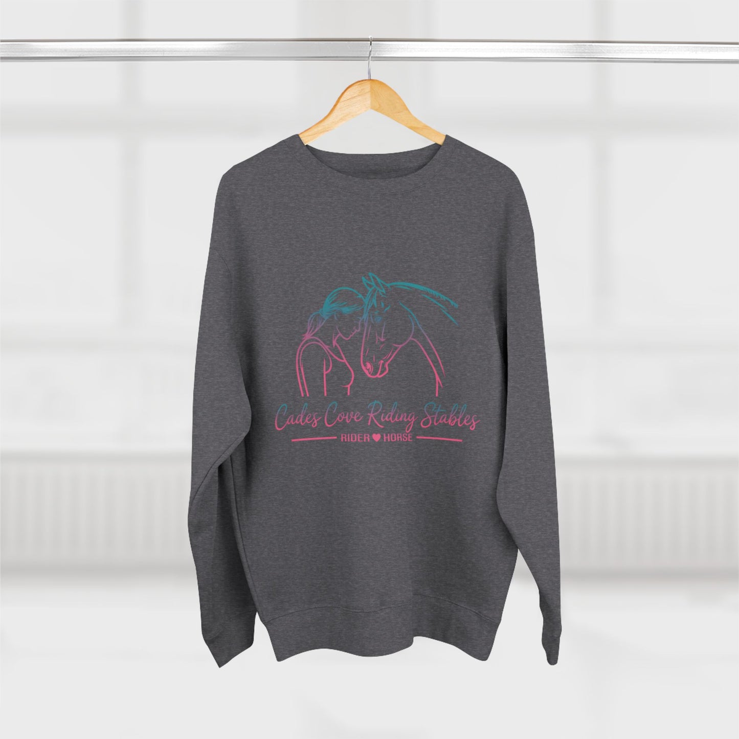Cades Cove Harmony – Rider ♥ Horse (Pastel Edition) Unisex Crewneck Sweatshirt