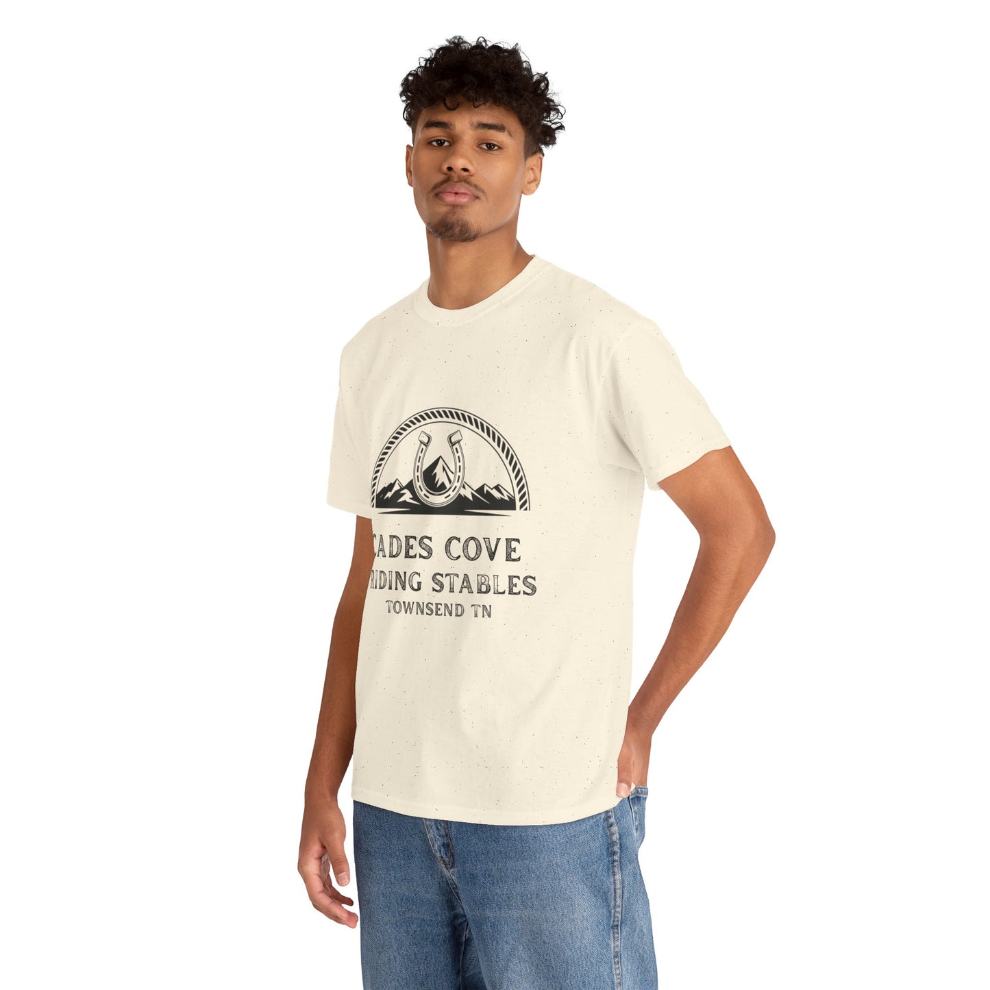 Cades Cove Riding Stables T-Shirt – Smoky Mountains Horseshoe Western Logo Tee
