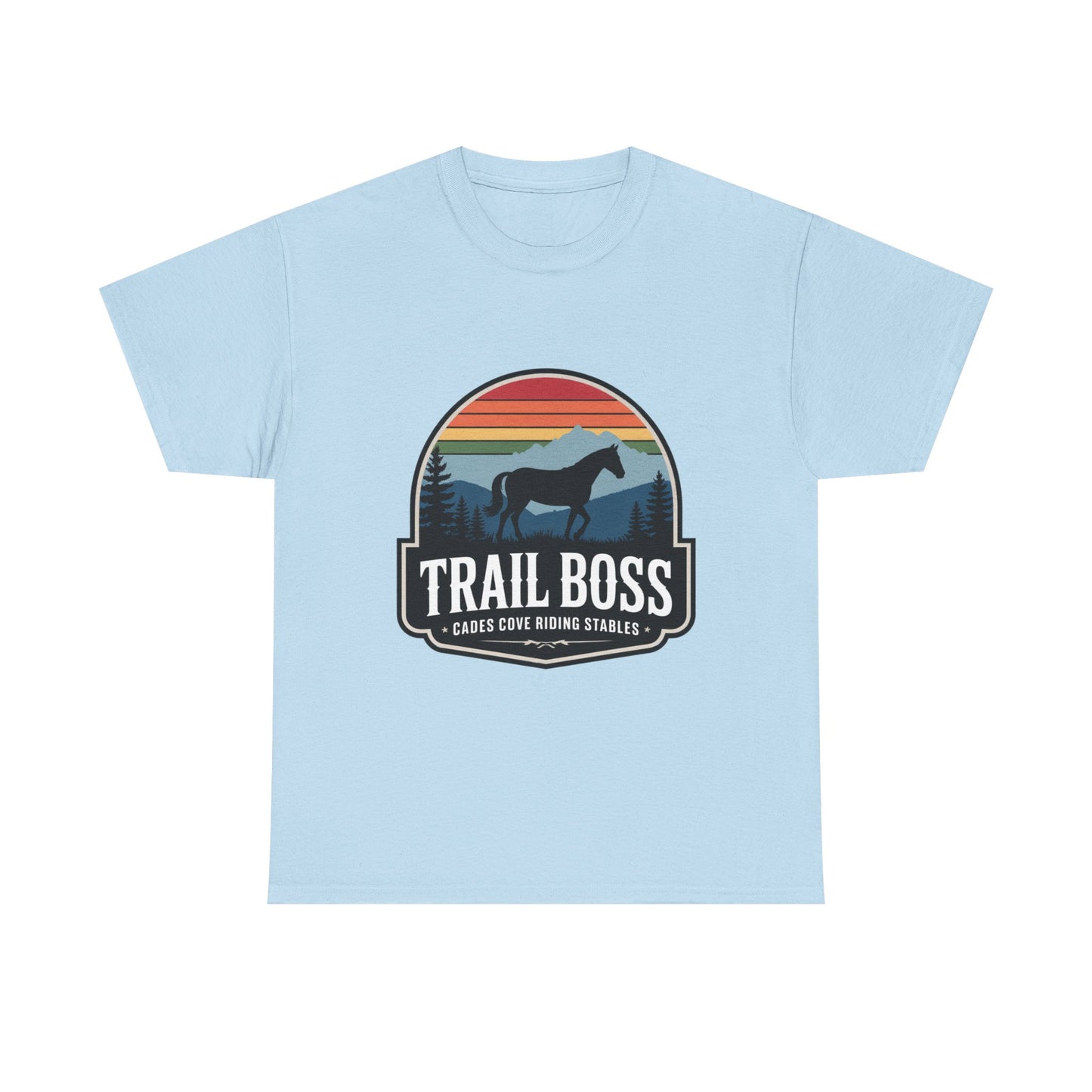 Trail Boss Cades Cove Riding Stables Shirt – Vintage Horseback Riding Smoky Mountains Tee