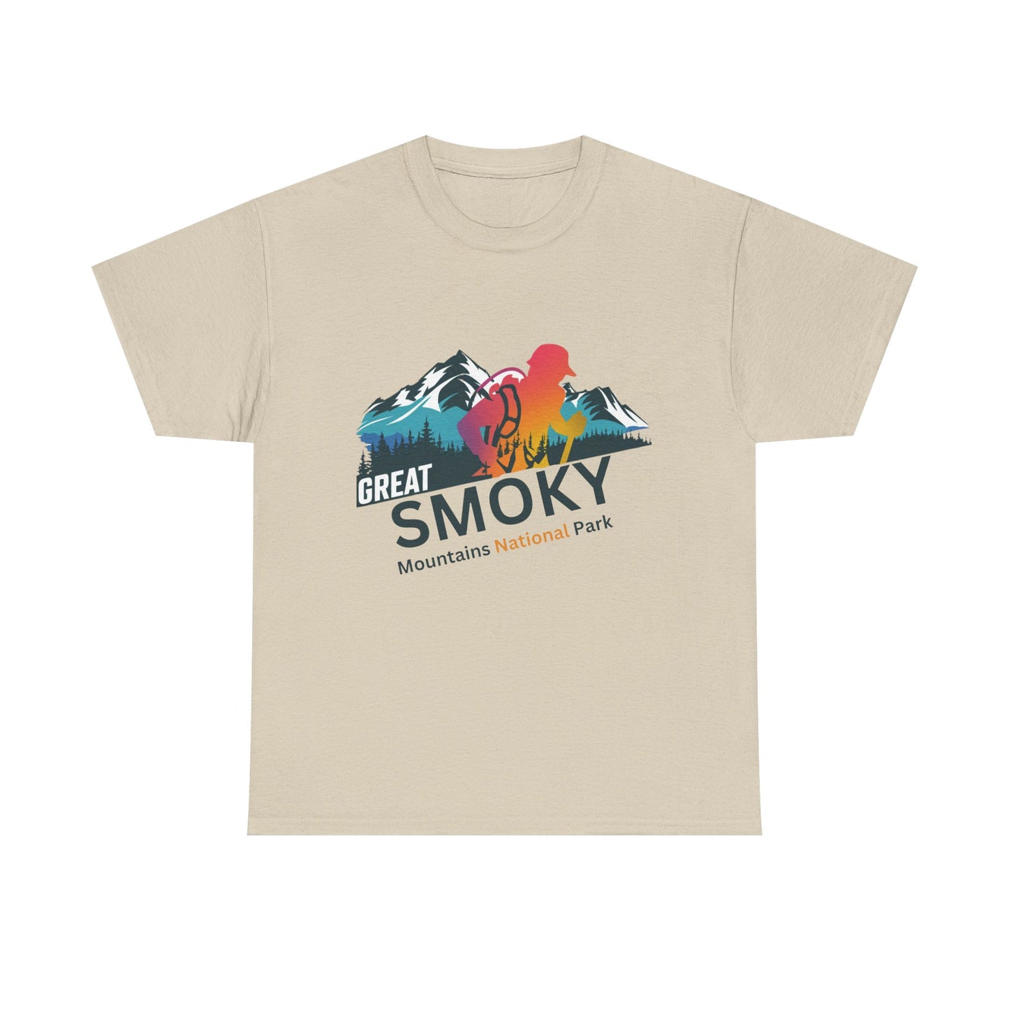 Great Smoky Mountains National Park Hiker Unisex Heavy Cotton Tee
