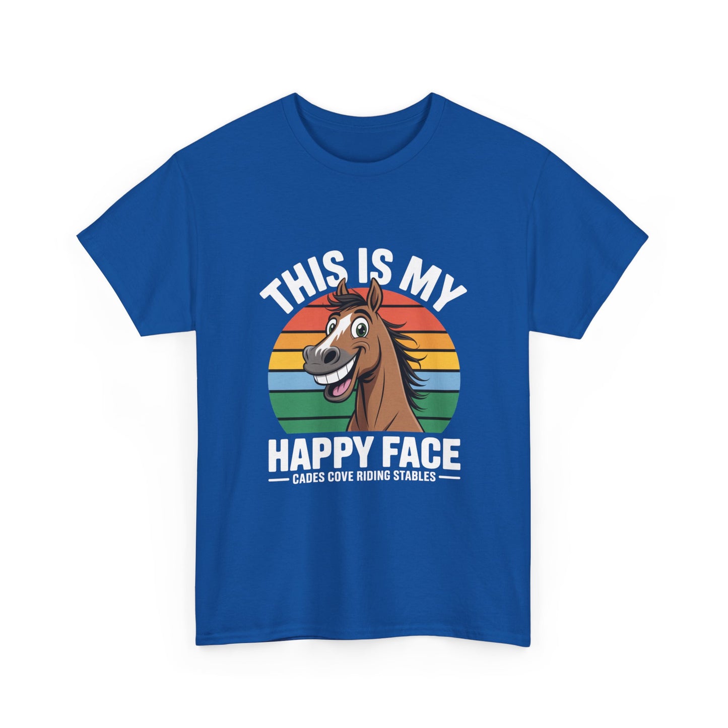This Is My Happy Face Cades Cove Riding Stables Shirt – Funny Horse Adult Tee