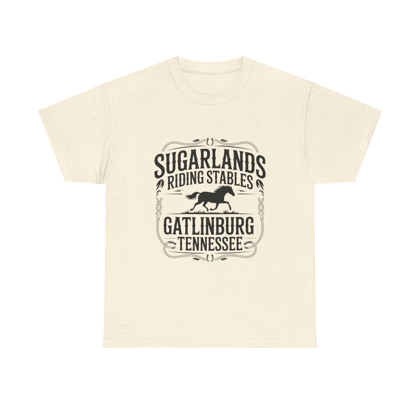 Sugarlands Riding Stables T-Shirt – Gatlinburg Tennessee Horseshoe Western Logo Tee