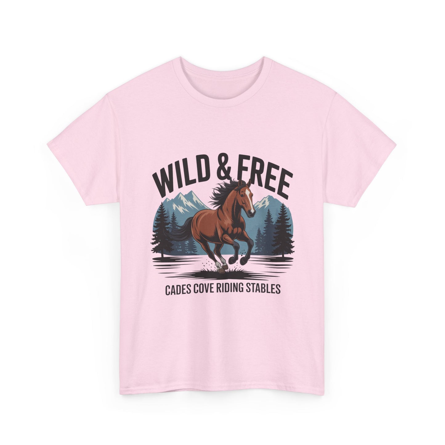 Wild & Free Cades Cove Riding Stables Shirt – Horse Lover Smoky Mountains Tee