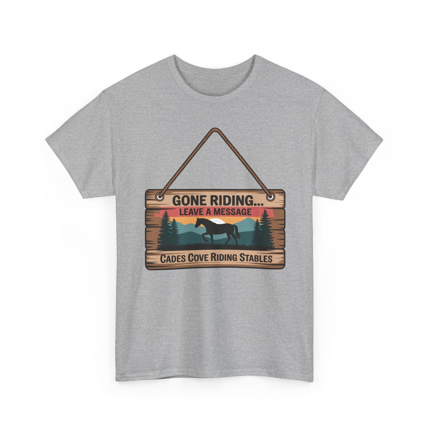 Gone Riding Leave a Message Cades Cove Riding Stables Shirt – Funny Horse Lover Tee