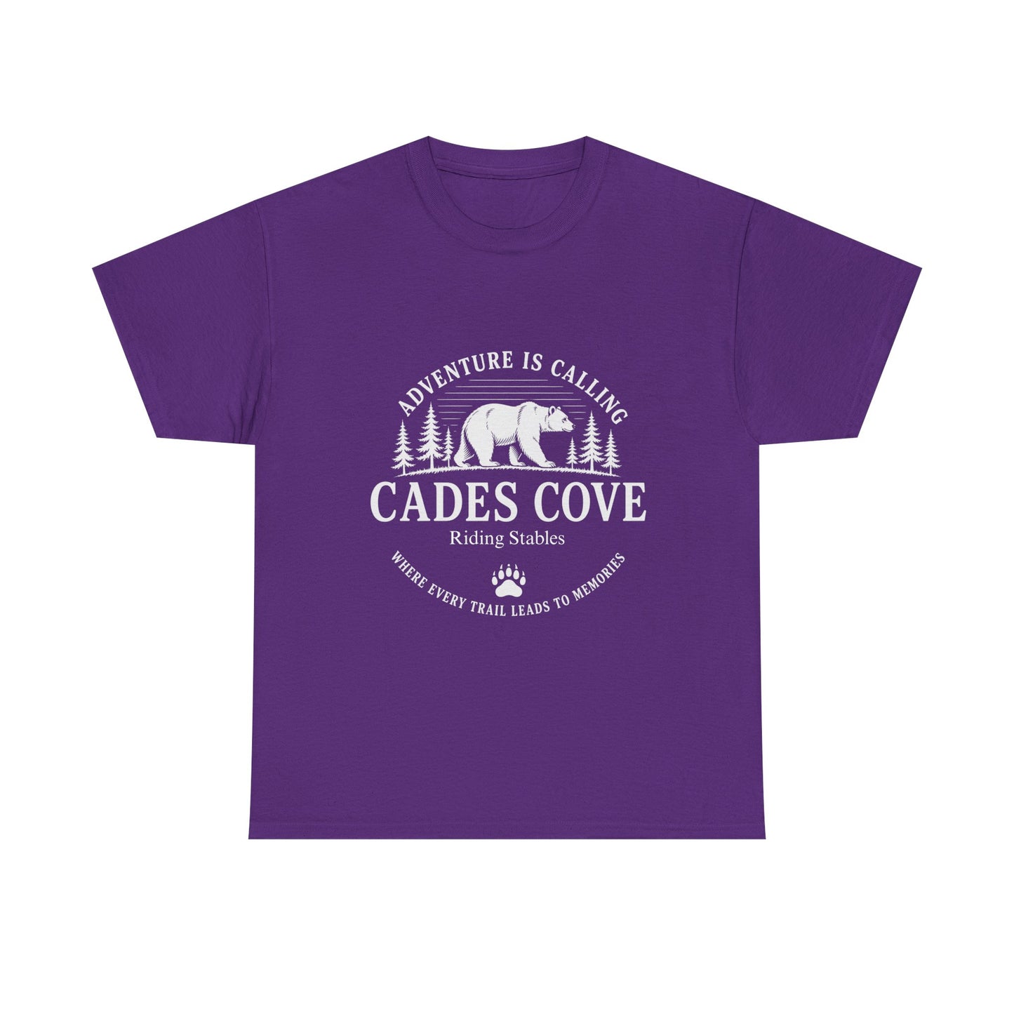 Cades Cove Riding Stables Adventure Is Calling Bear T-Shirt – Adult Smoky Mountains Tee