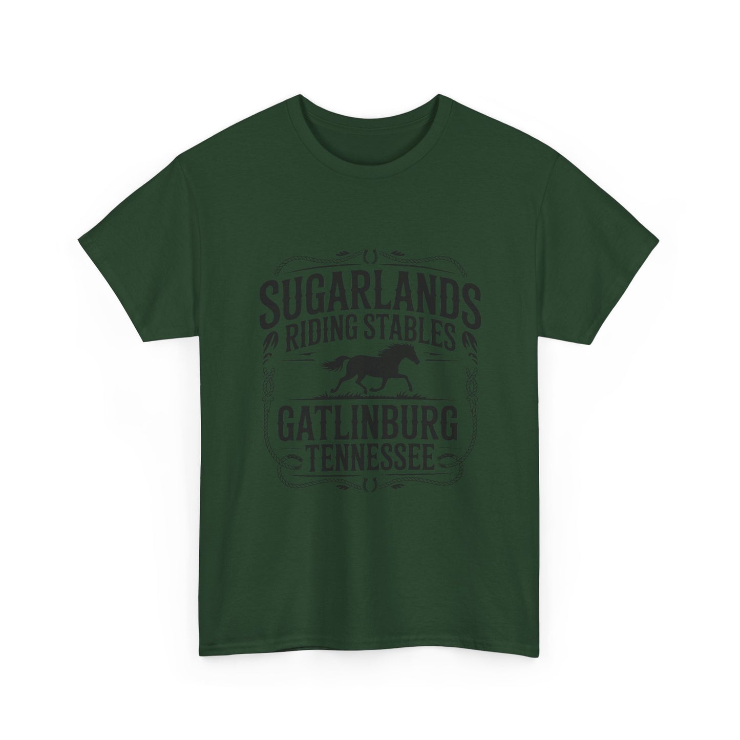 Sugarlands Riding Stables T-Shirt – Gatlinburg Tennessee Horseshoe Western Logo Tee