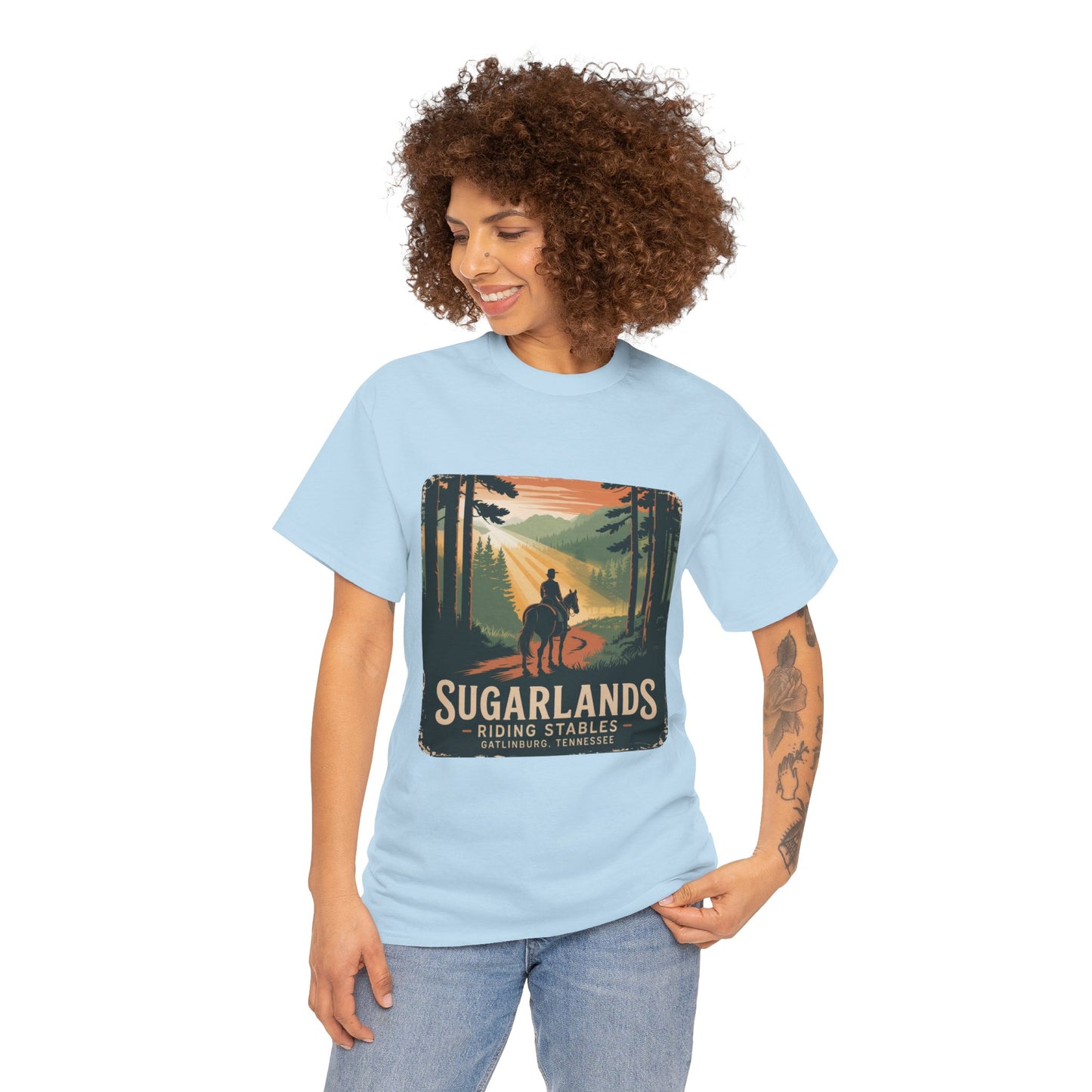 Sugarlands Riding Stables T-Shirt – Gatlinburg Tennessee Scenic Smoky Mountains Trail Tee