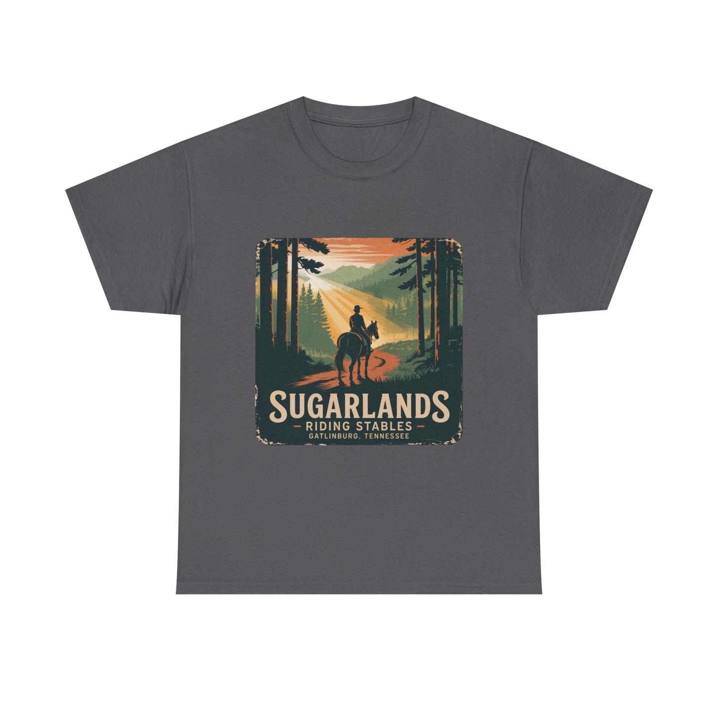 Sugarlands Riding Stables T-Shirt – Gatlinburg Tennessee Scenic Smoky Mountains Trail Tee