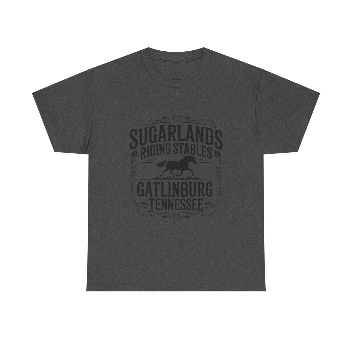 Sugarlands Riding Stables T-Shirt – Gatlinburg Tennessee Horseshoe Western Logo Tee