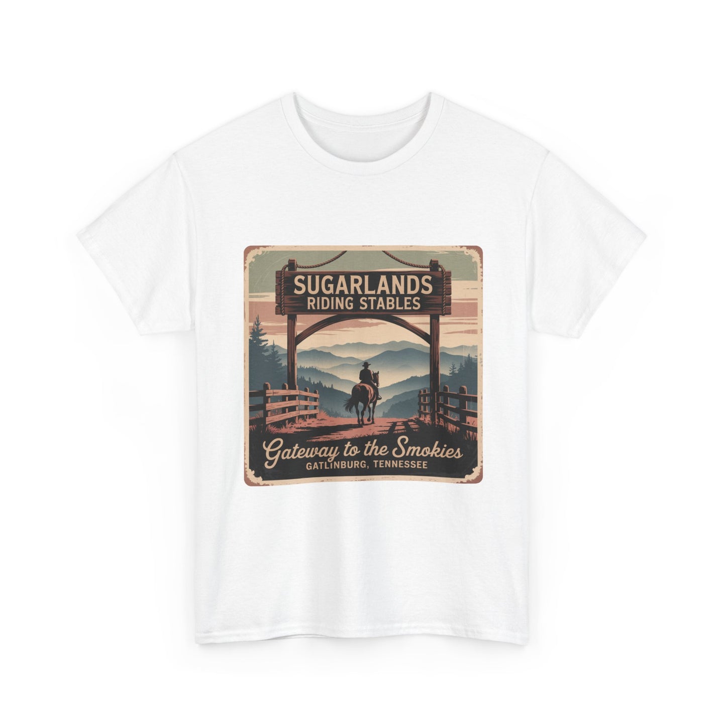 Gateway to the Smokies T-Shirt – Sugarlands Riding Stables Gatlinburg Tennessee Horseback Tee