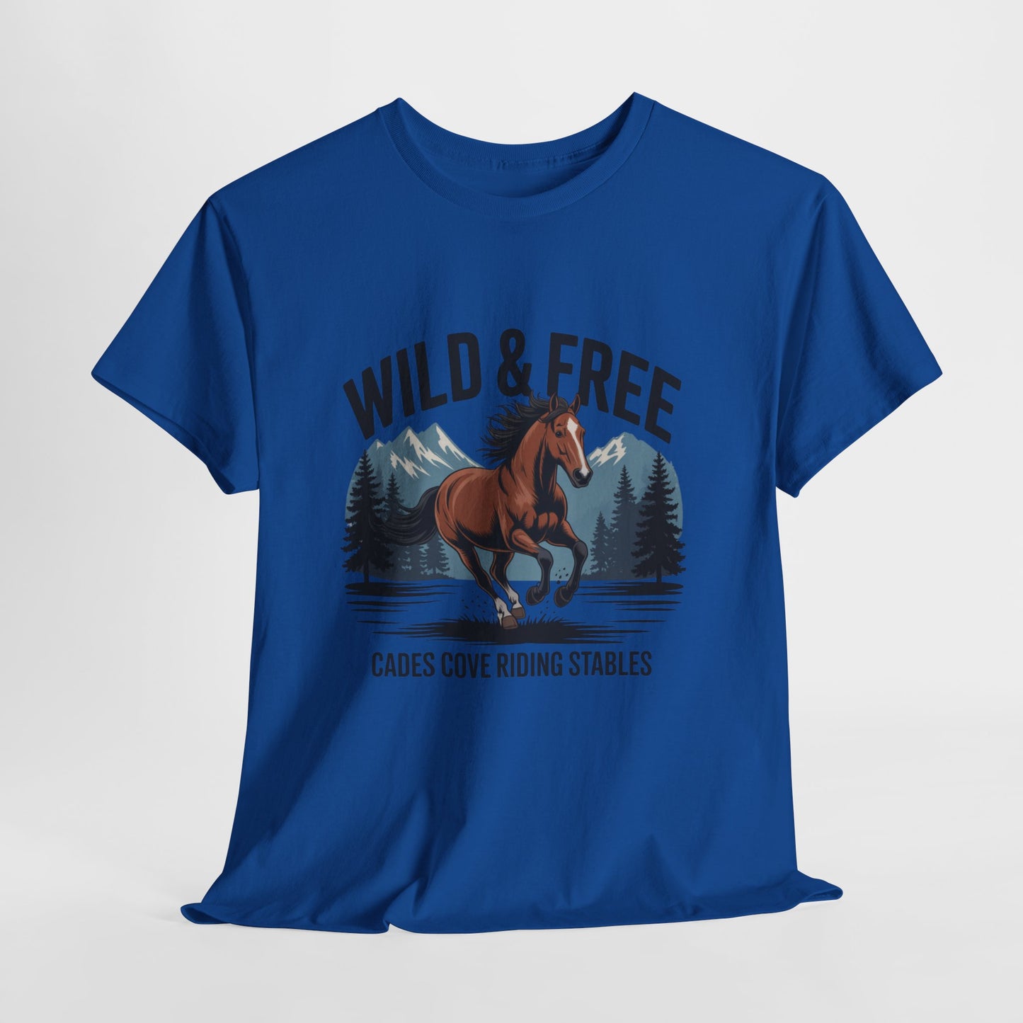 Wild & Free Cades Cove Riding Stables Shirt – Horse Lover Smoky Mountains Tee
