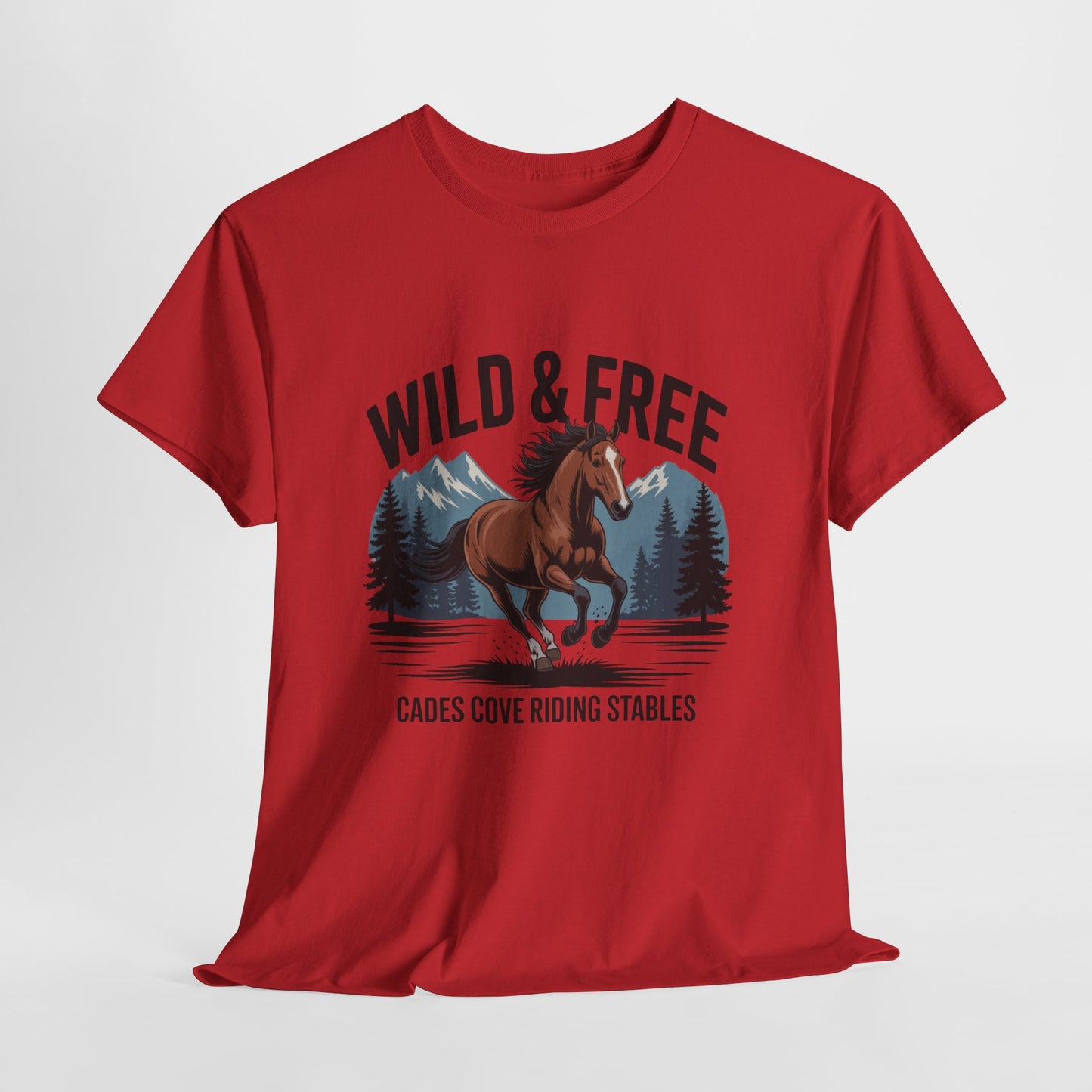 Wild & Free Cades Cove Riding Stables Shirt – Horse Lover Smoky Mountains Tee