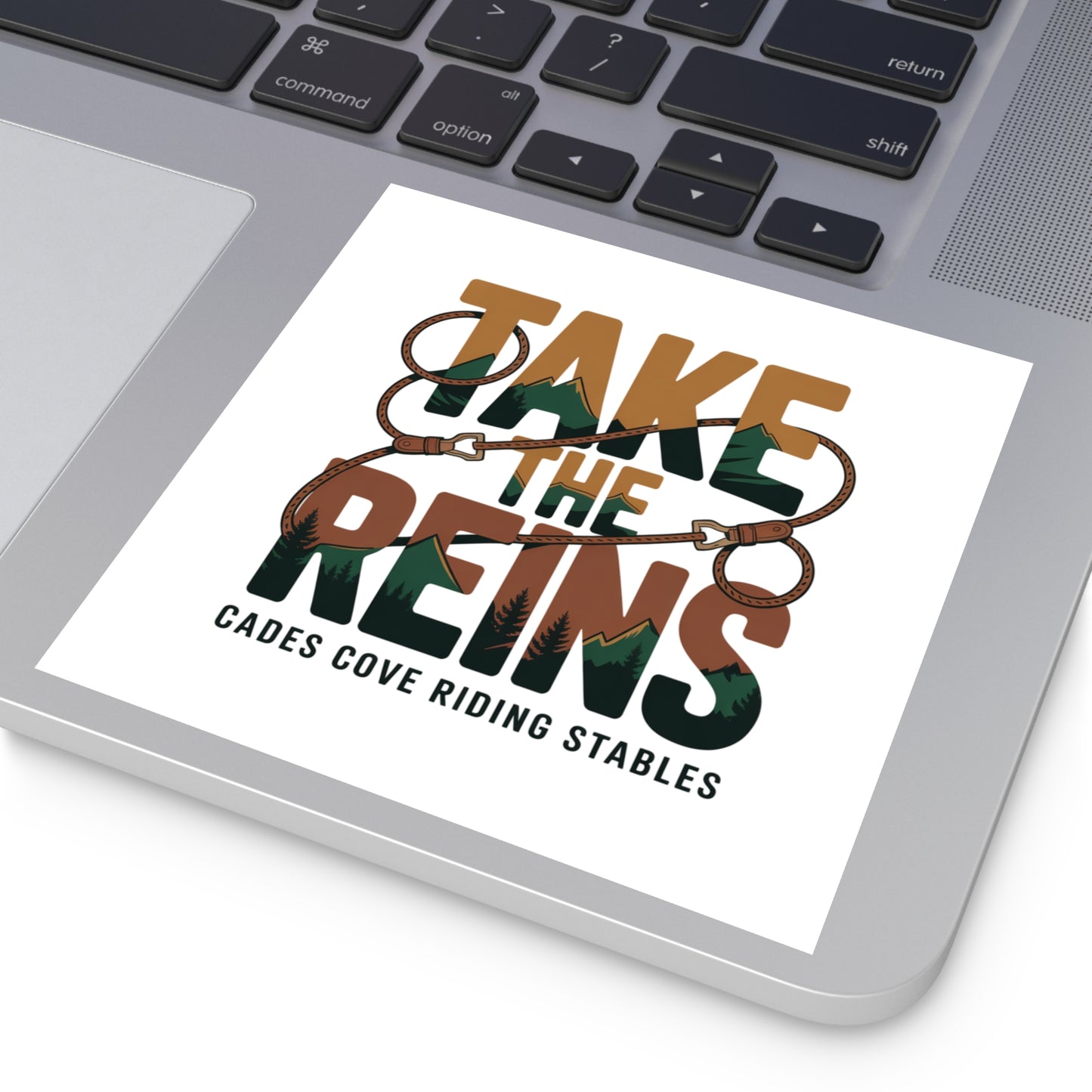 Take the Reins Sticker – Cades Cove Riding Stables Smoky Mountains Western Decal