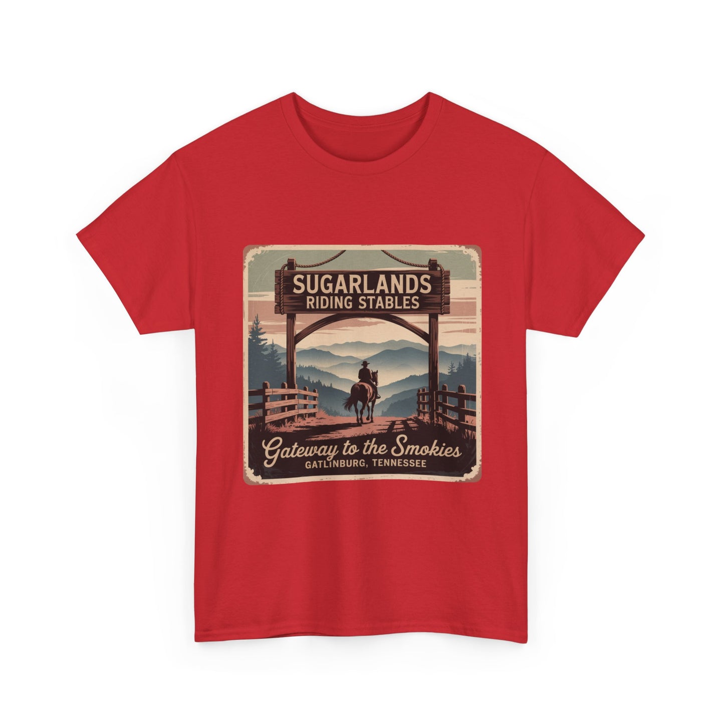 Gateway to the Smokies T-Shirt – Sugarlands Riding Stables Gatlinburg Tennessee Horseback Tee
