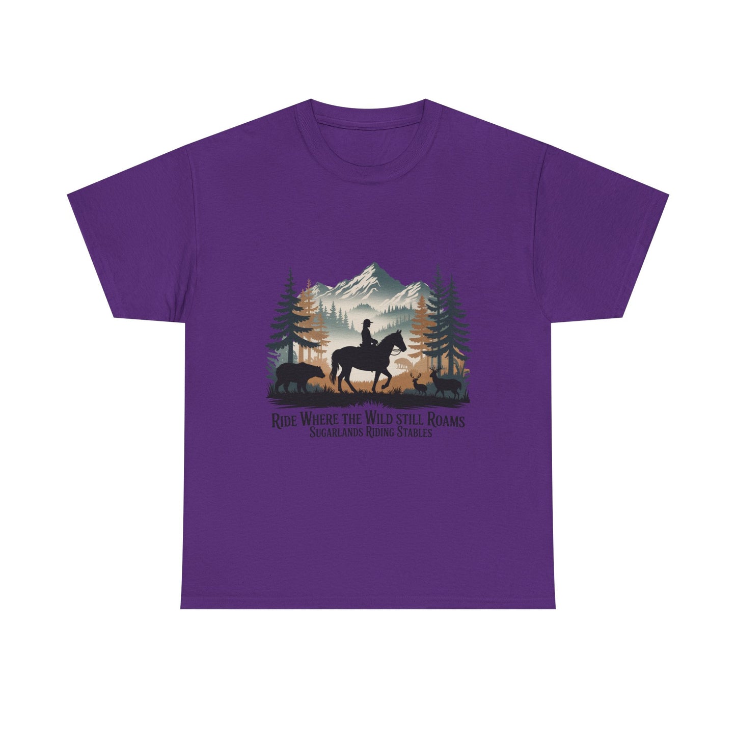 Ride Where the Wild Still Roams T-Shirt – Sugarlands Riding Stables Gatlinburg Tennessee Wildlife Tee