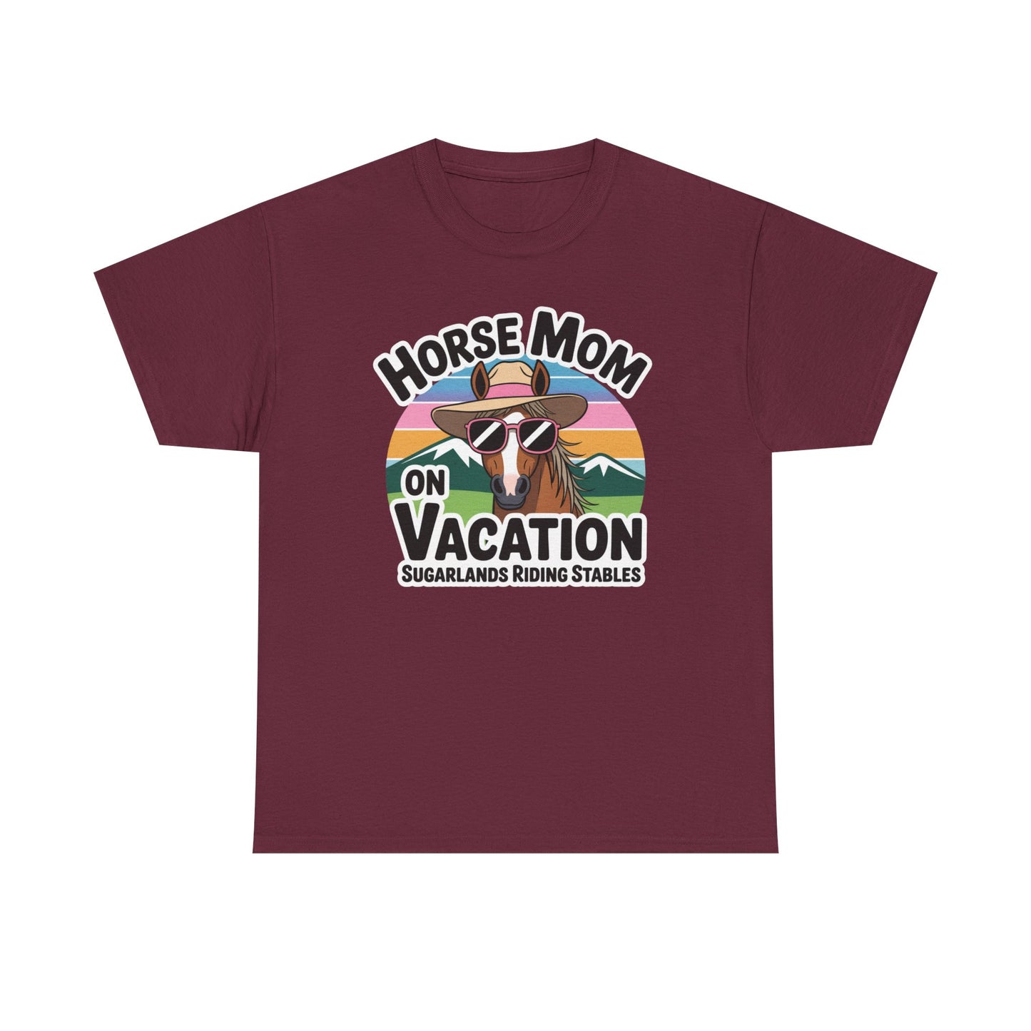 Horse Mom on Vacation Tee — Cute Retro Horse Riding Mom Shirt Sugarlands