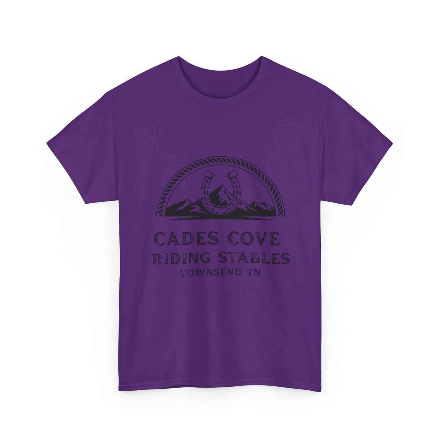 Cades Cove Riding Stables T-Shirt – Smoky Mountains Horseshoe Western Logo Tee