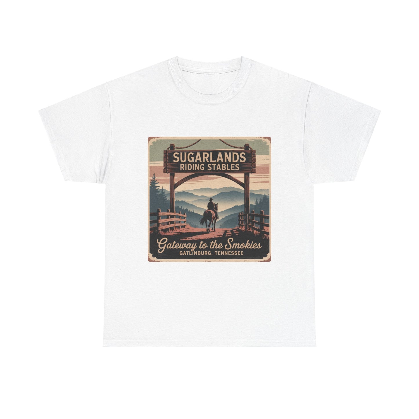 Sugarlands Riding Stables T-Shirt – Gateway to the Smokies Gatlinburg Tennessee Horseback Tee