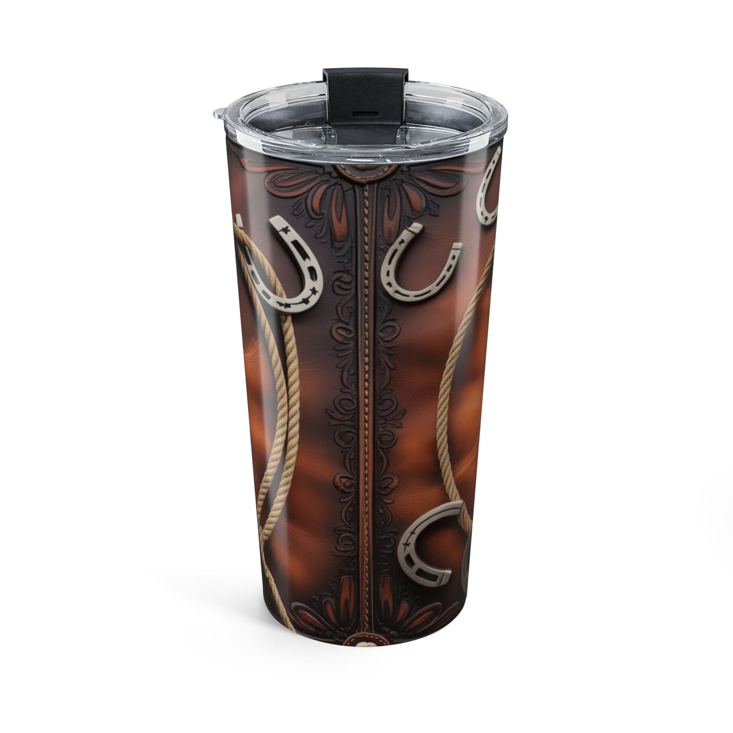 Cades Cove Rustic Saddle Leather Tumbler 20oz