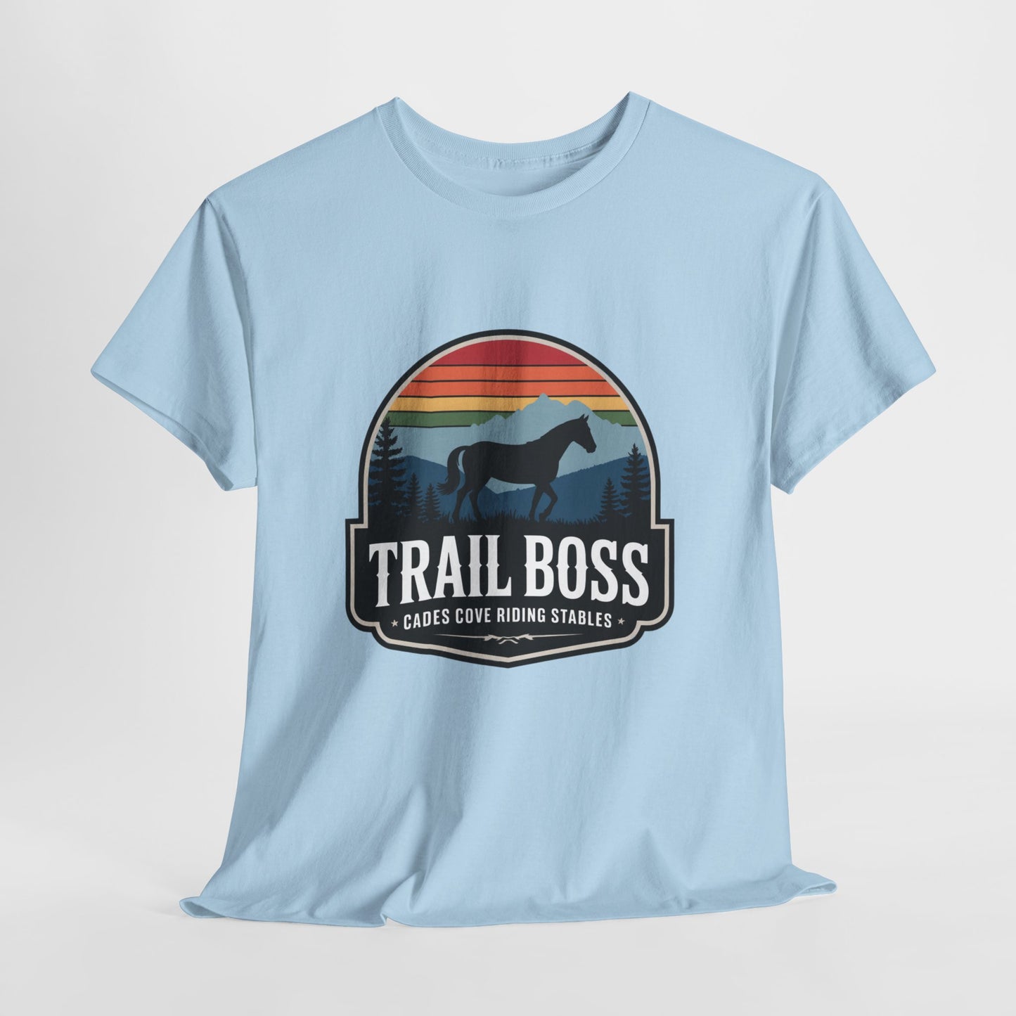 Trail Boss Cades Cove Riding Stables Shirt – Vintage Horseback Riding Smoky Mountains Tee